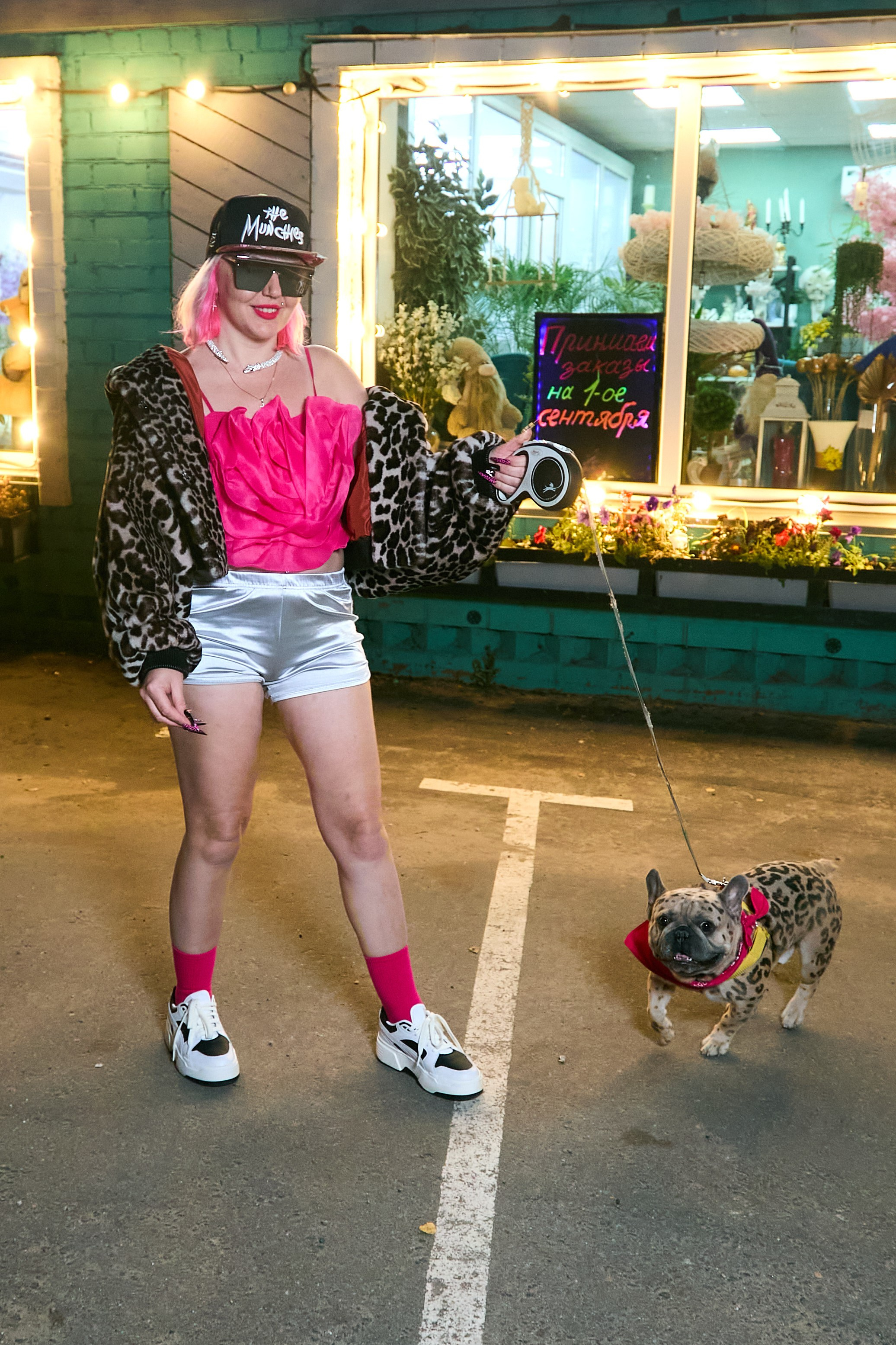 Ядвига + леопардовый бульдог. Фотограф Михаил Коган — Москва 89267284460