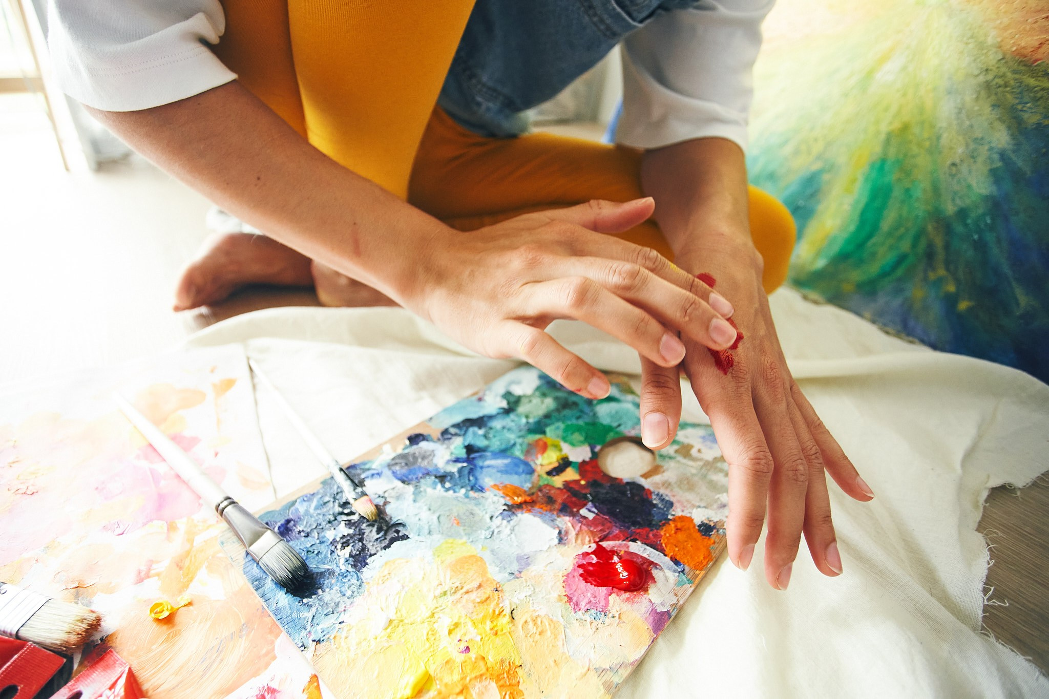 Контент съемка для художницы. Фотограф в Сочи Катя Гончарова