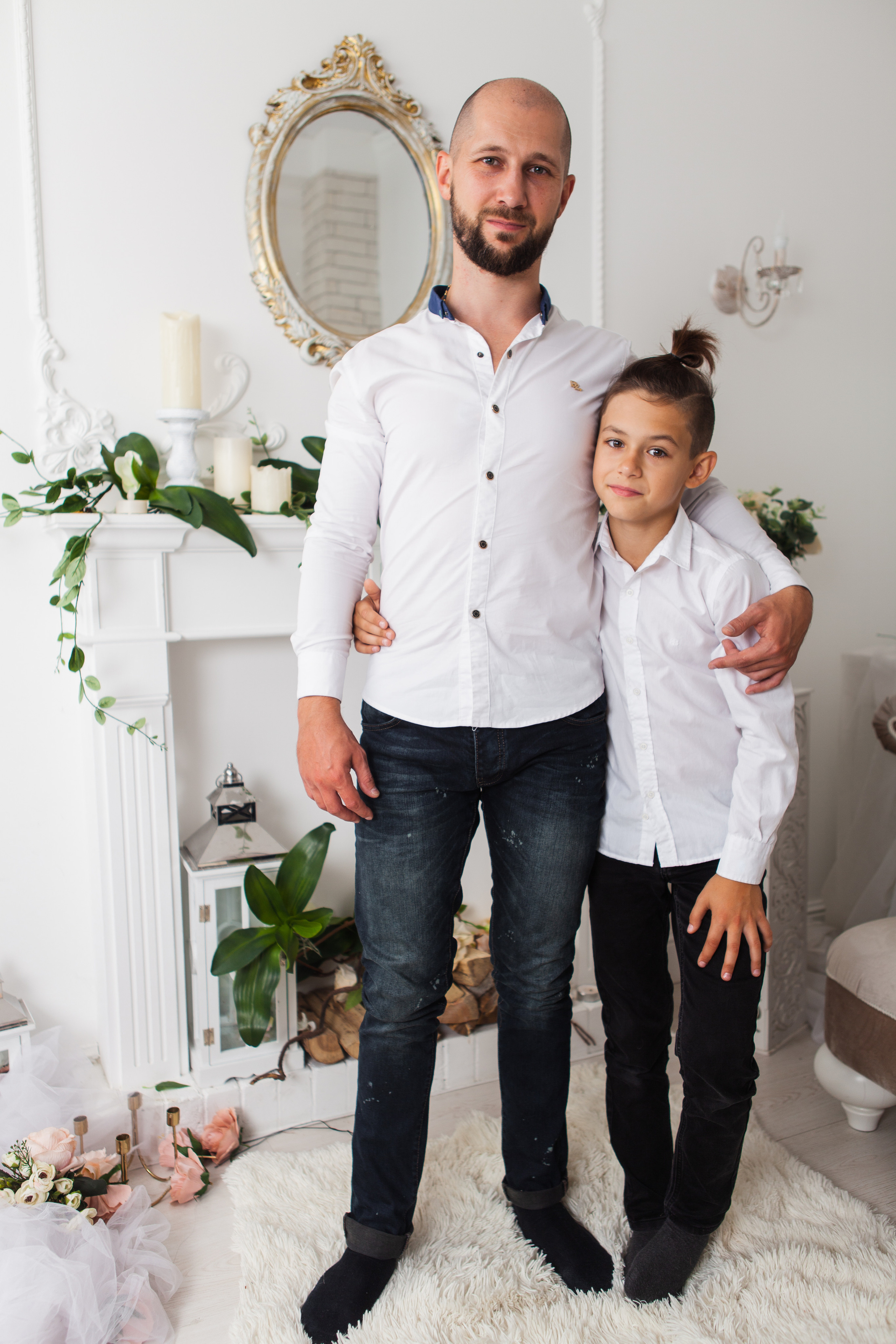 Идеи семейной фотосессии в студии с детьми. Фотограф в Сочи Тиунова Маргарита и Тиунов Евгений