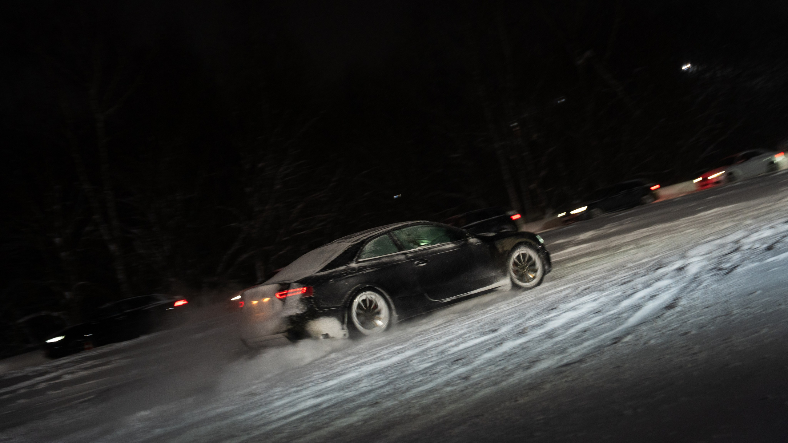 Зимний дрифт Audi. Автомобильный фотограф Москва