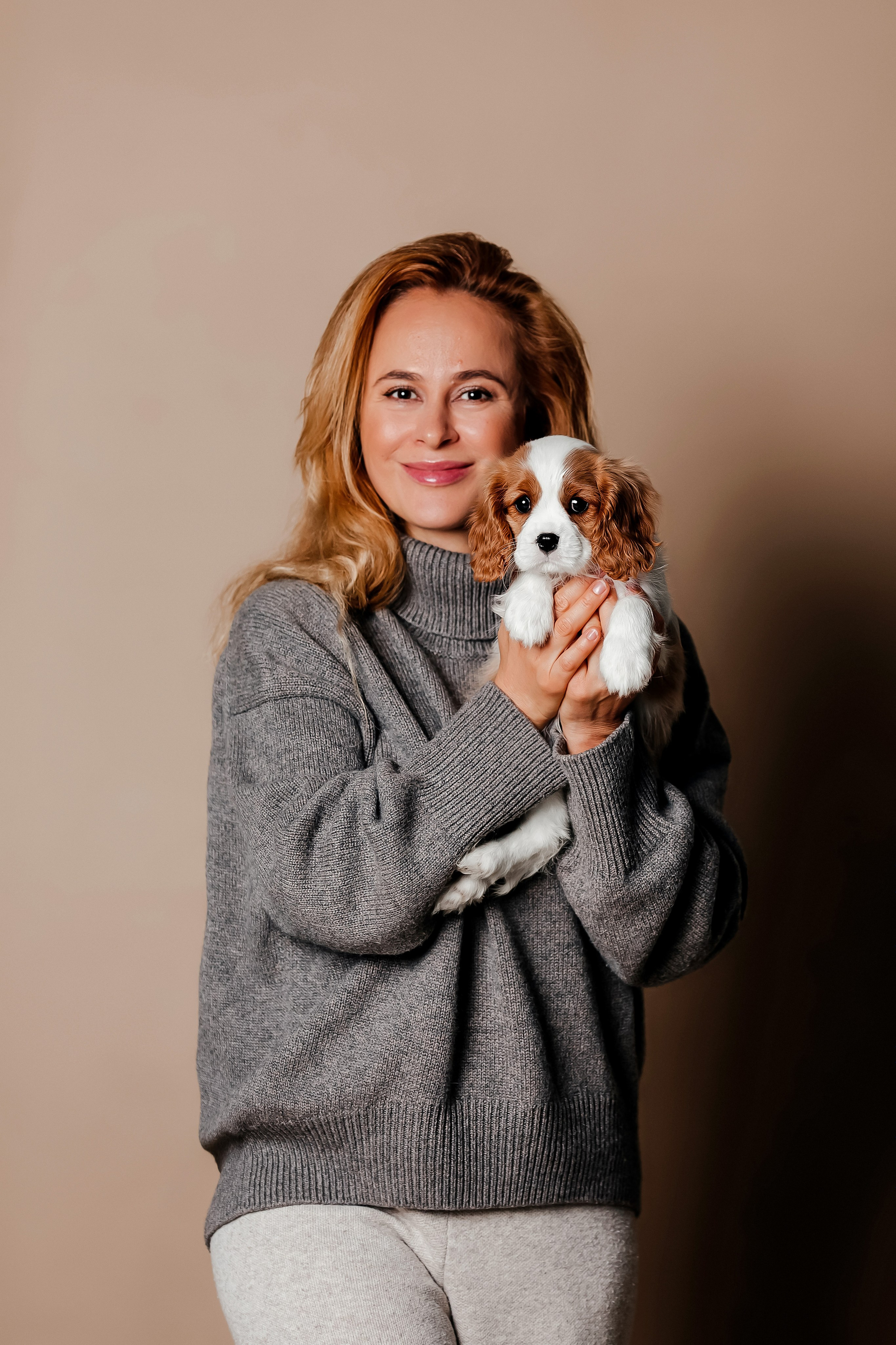 Щенки кавалера в фотостудии. Фотограф-анималист в Краснодаре Маша Мельникова