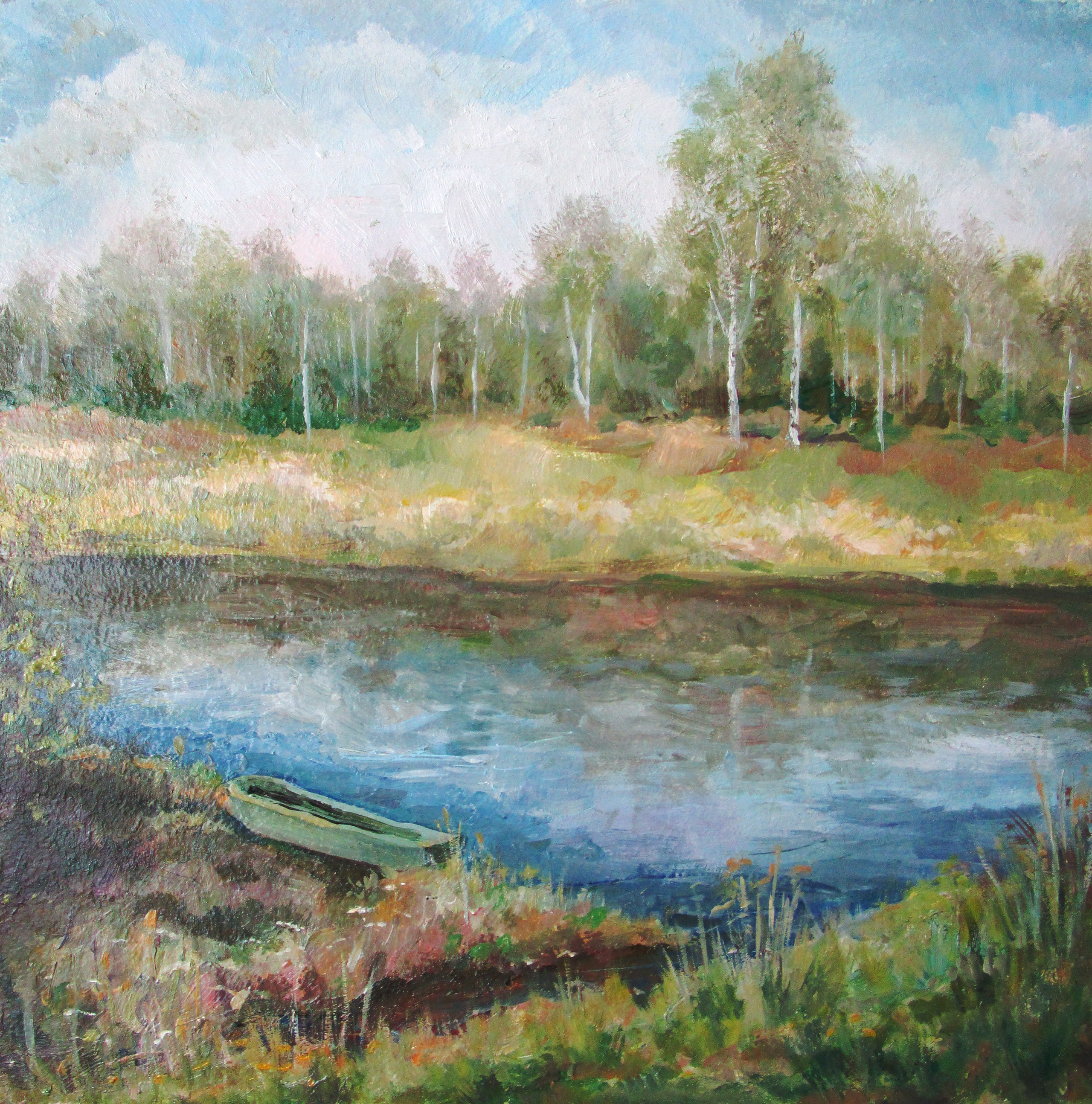 Май в деревне, Дмитровский район; холст / масло, 2015