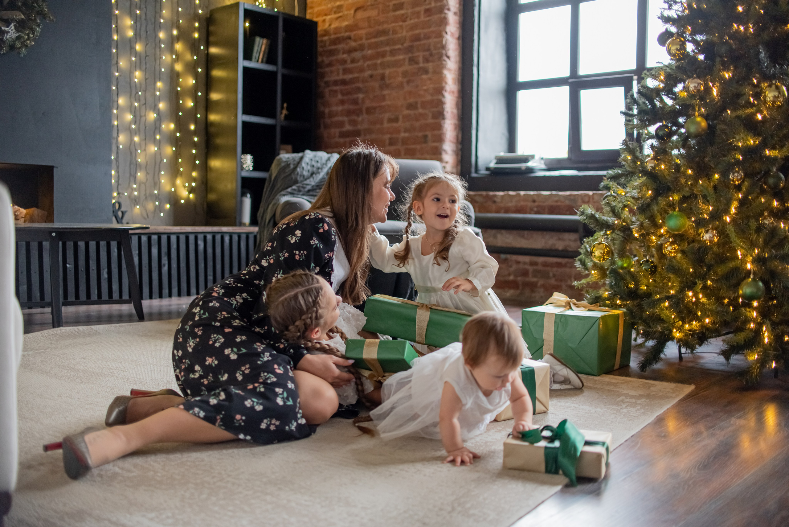 Новогодние фотосессии в студиях. Свадебный и семейный фотограф Екатерина Пушан. Москва, Балашиха, Железнодорожный, Солнечногорск