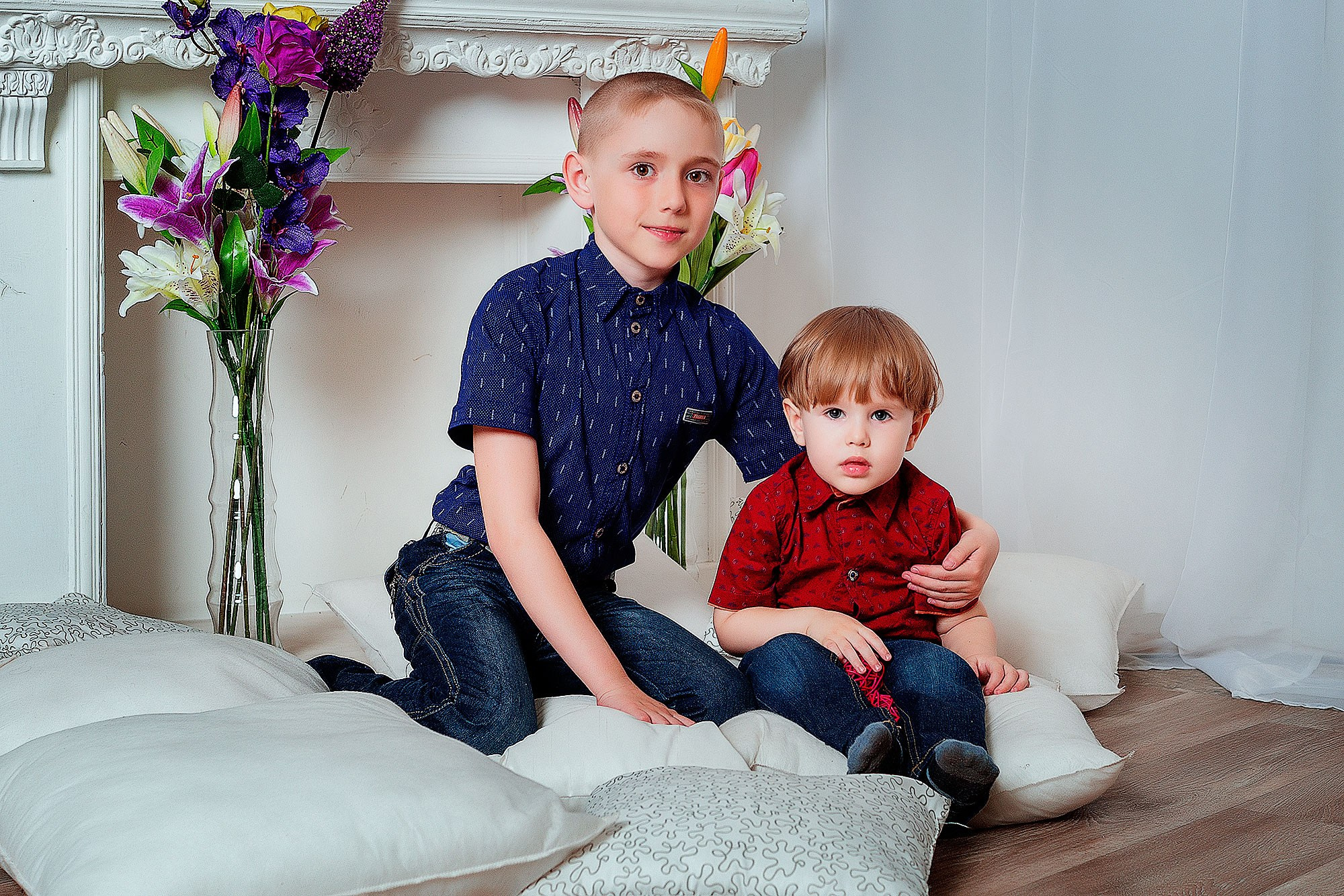 Семейная съёмка в студии. Семейный фотограф г. Новокузнецк Юлия Машникова