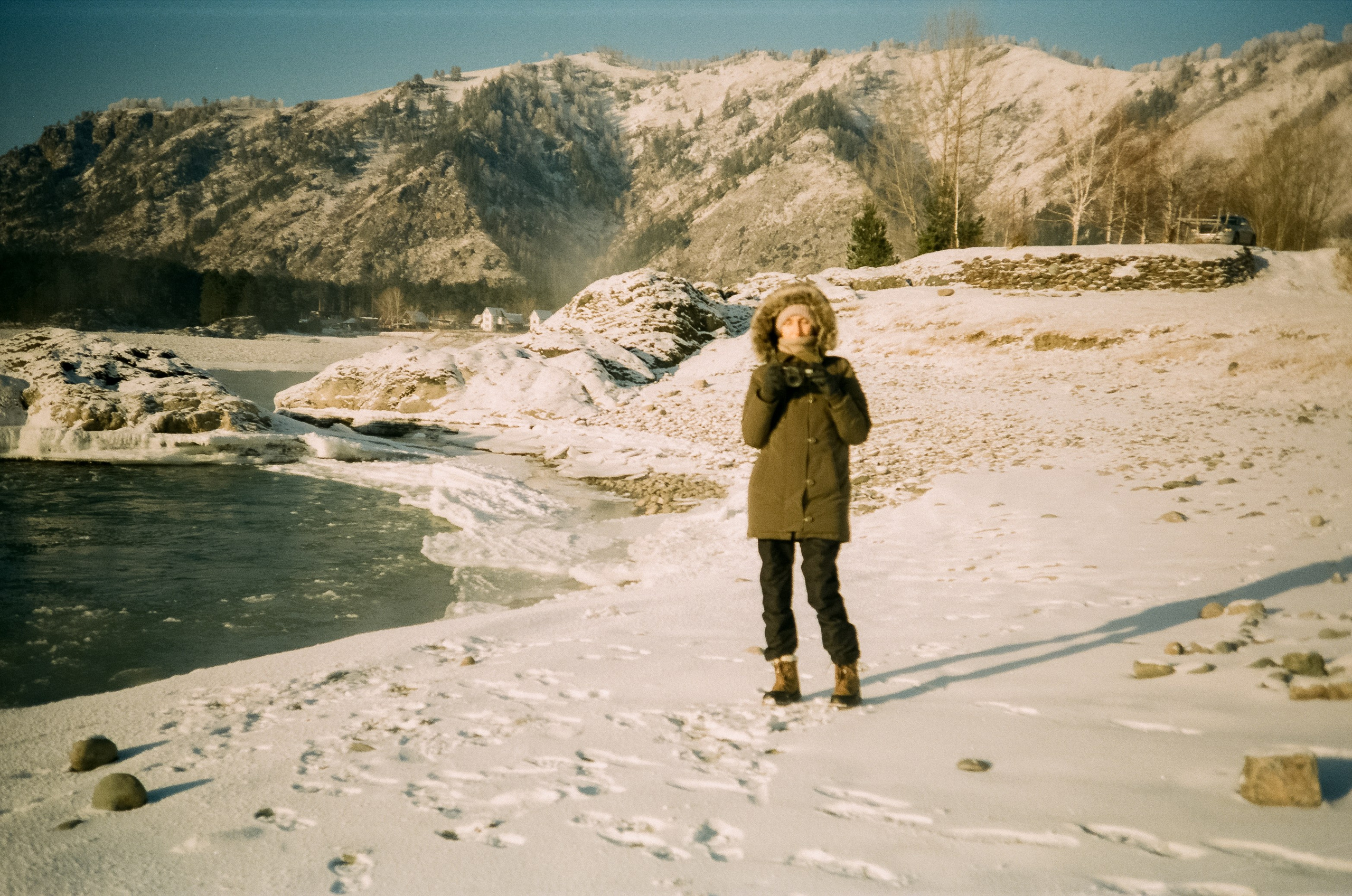 Бережок первый день, мост Бирюзовая Катунь / 10 декабря 2023 года (-25