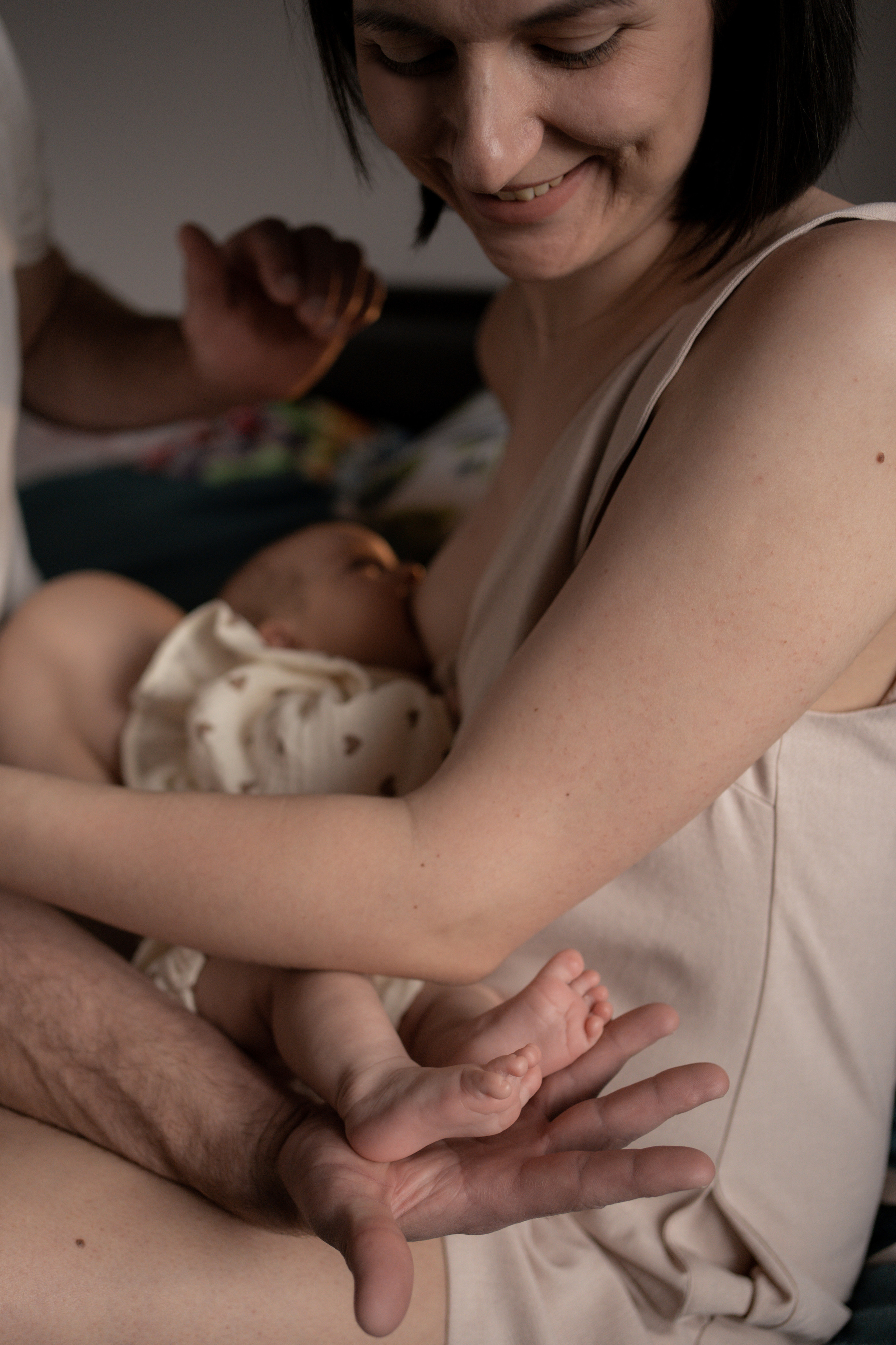 Даша, Никита и Ева. Фотограф грудного вскармливания в Москве Екатерина