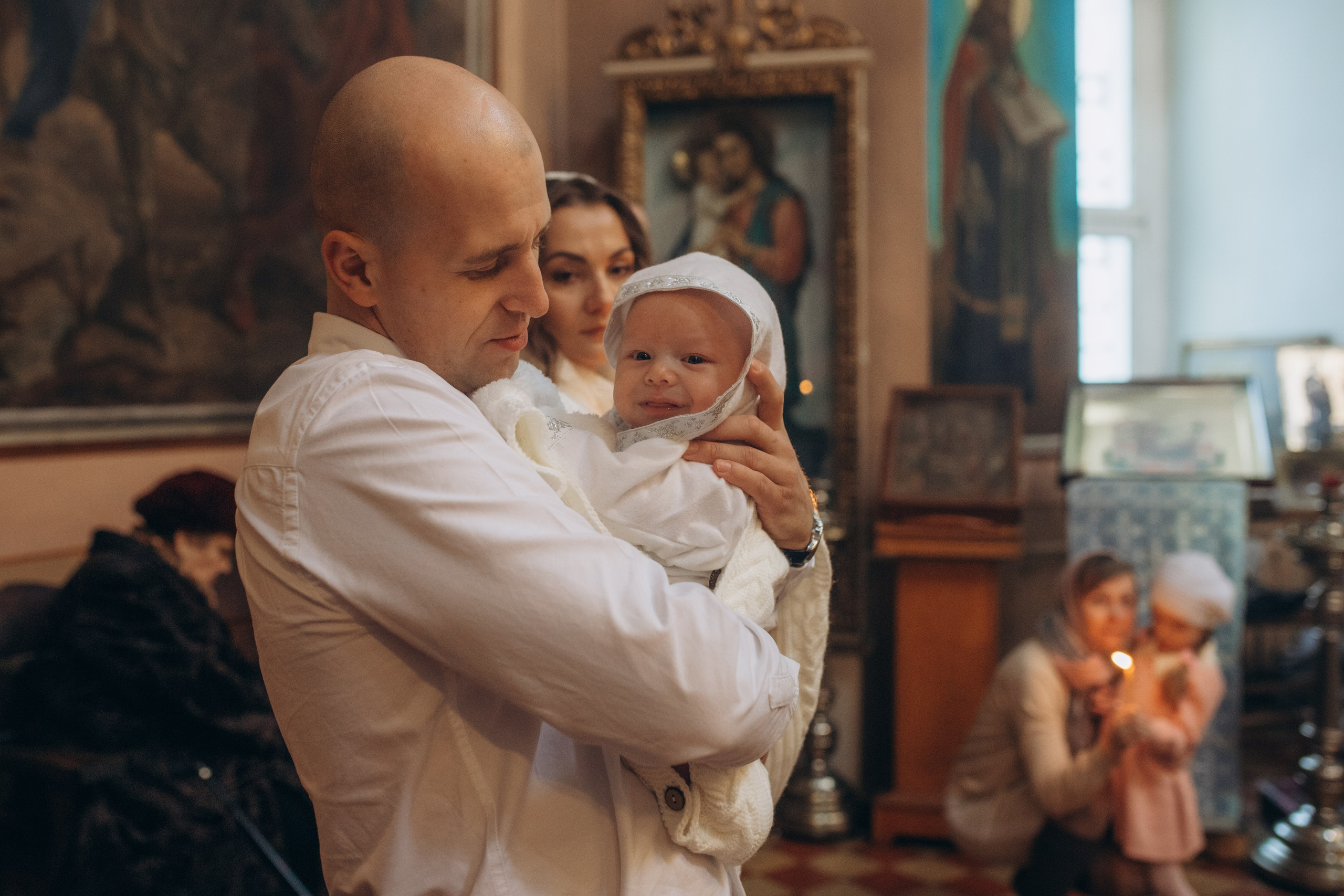 Крещение Михаил. Семейный и домашний фотограф в Москве и МО Королева Валерия