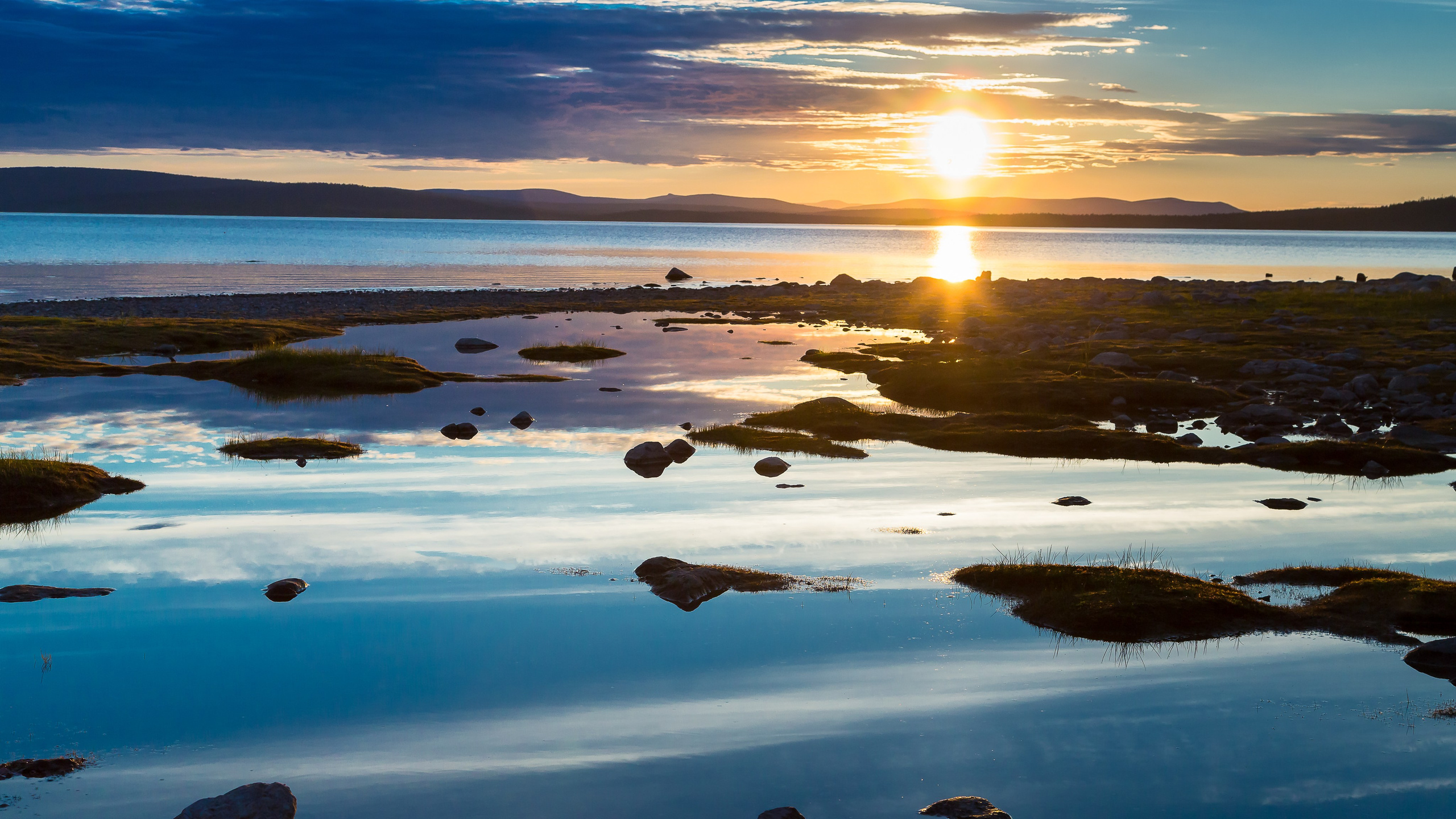 Солнечные ночи Крайнего Севера. Пейзажи Крайнего Севера. Баренцево море, Рыбачий, Средний, Немецкий