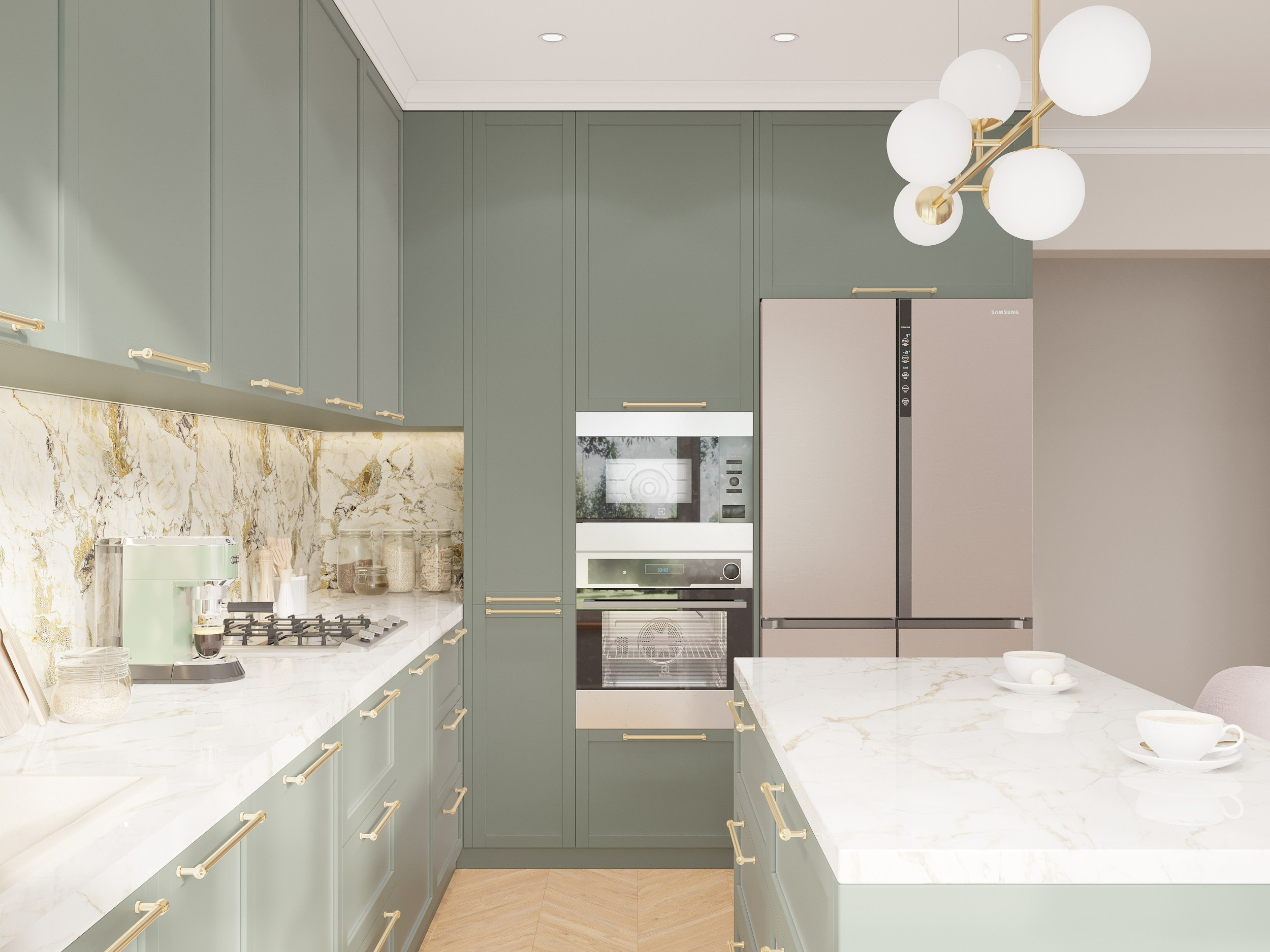 КУХНЯ-ГОСТИНАЯ В ЧАСТНОМ ДОМЕ. Руди Мария. Дизайнер интерьера