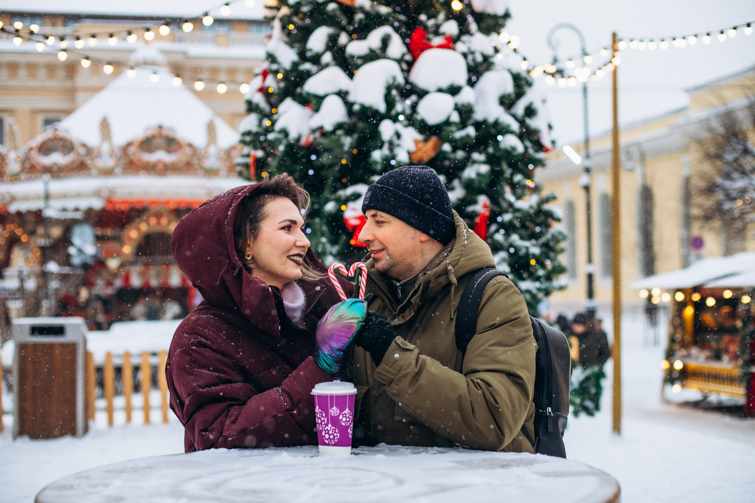 Анастасия и Леонид в январе. Фотопрогулка в Петербурге. Индивидуальный и семейный фотограф в Санкт-Петербурге