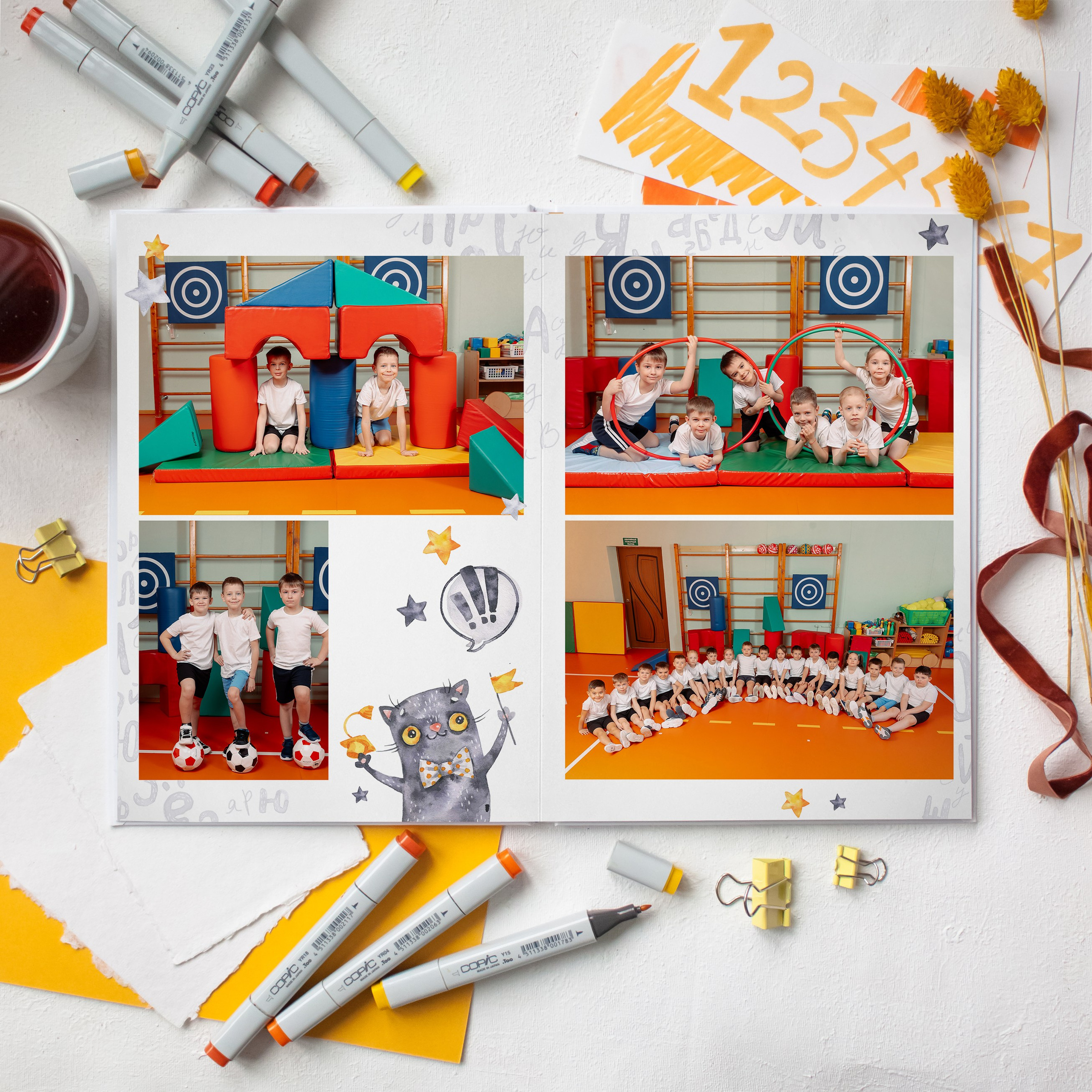 Выпускной альбом «Дайте 4» для детского сада. REPEYBOOK | Выпускные альбомы для детского сада и класса