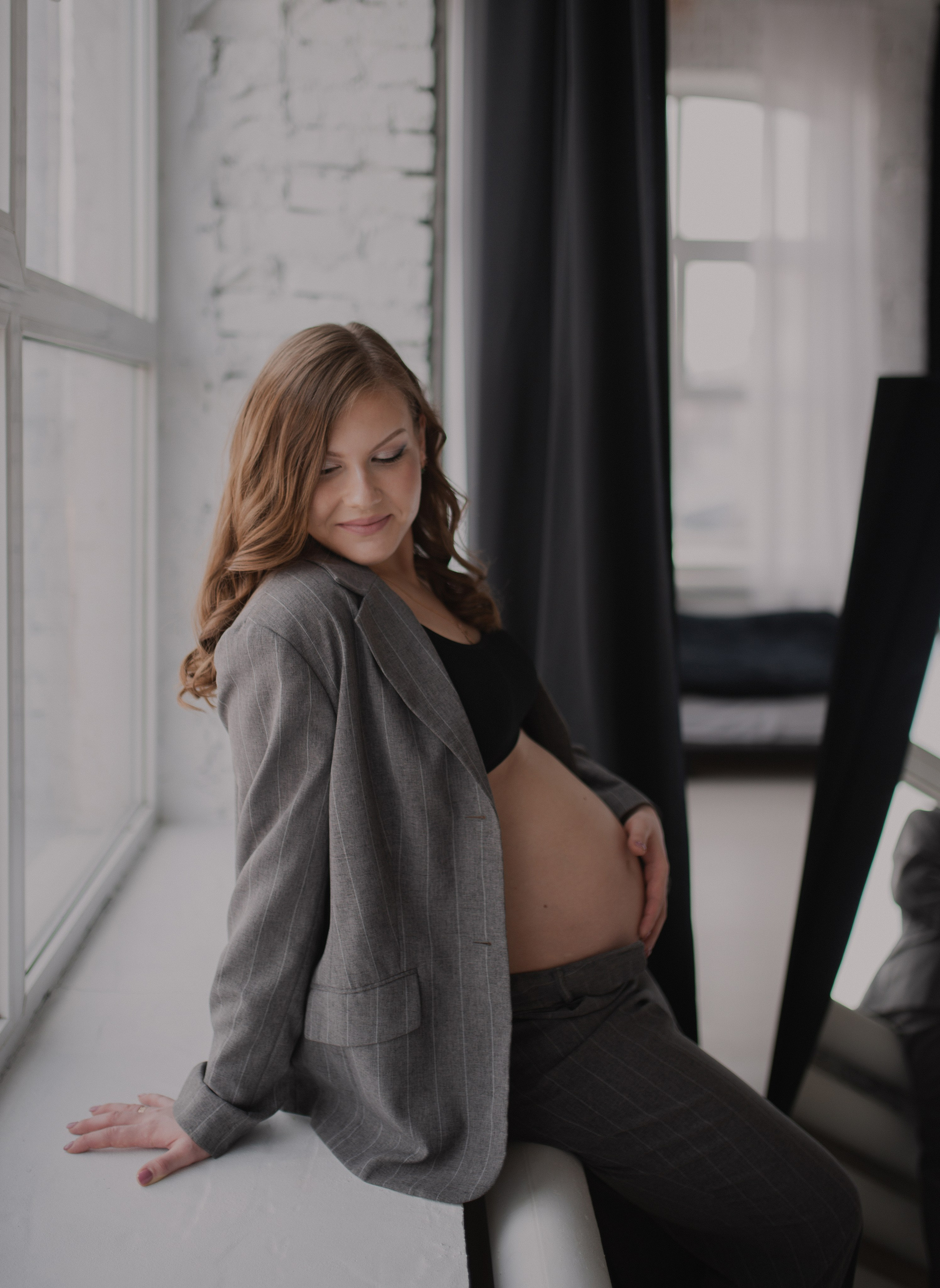 Фотосессия беременности в студии Бутово. Семейная фотосессия Бутово Москва фотограф Алина Морщагина