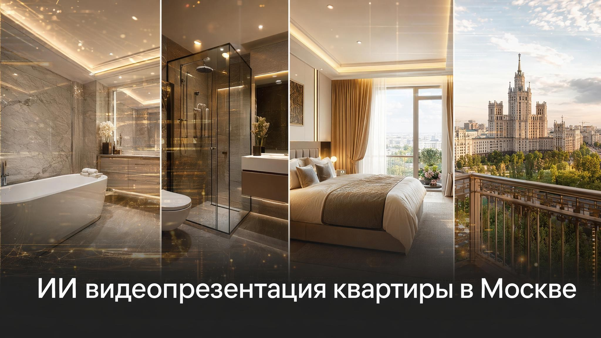 ИИ видеопрезентация квартиры в Москве — видеоролик из готовых фото