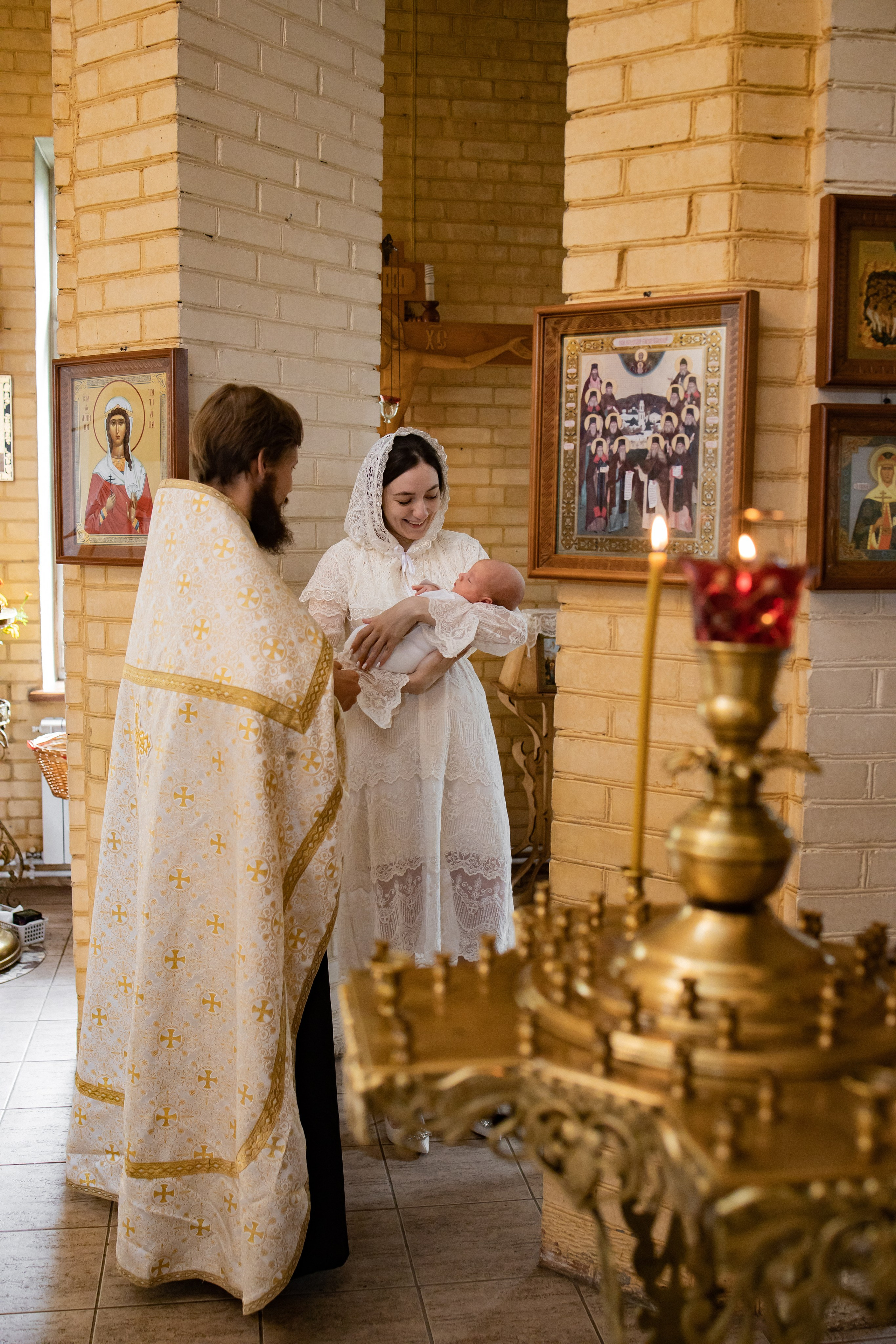 Таинство Крещения Ивана в Церкви Архангела Михаила. Детский и семейный фотограф в Пушкино, Мытищи, Москва Сергеева Светлана