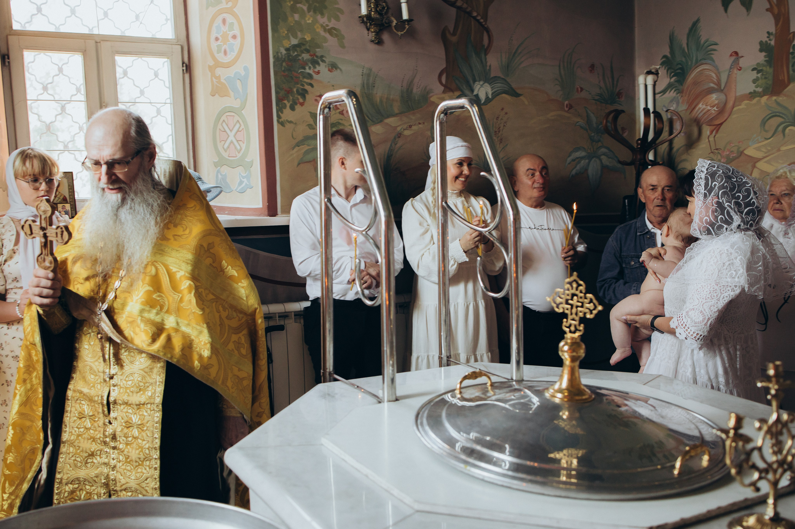 Таинство Крещения Деи в церкви Троицы Живоначальной в Карабанове. Детский и семейный фотограф в Пушкино, Мытищи, Москва Сергеева Светлана