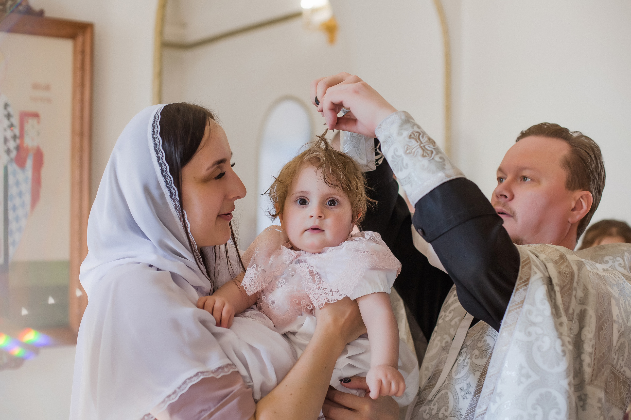 Крещение Ариши. Храм Александра Невского. Семейный фотограф в Сургуте