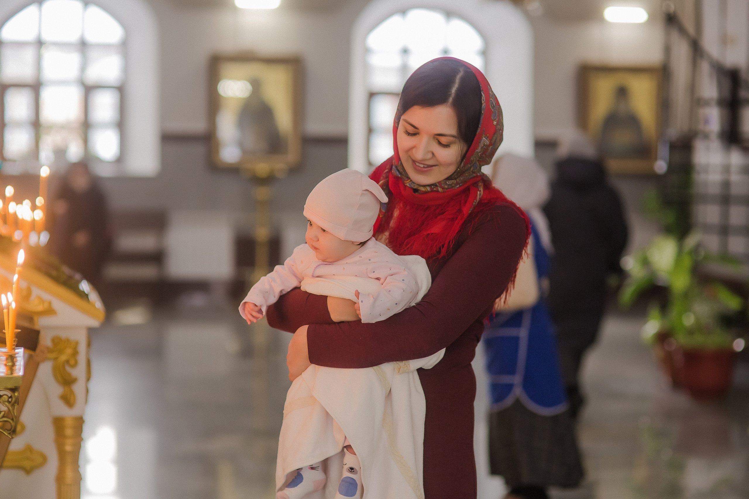 Крещение Вероники. Храм Веры, Надежды, Любови. Семейный фотограф в Сургуте