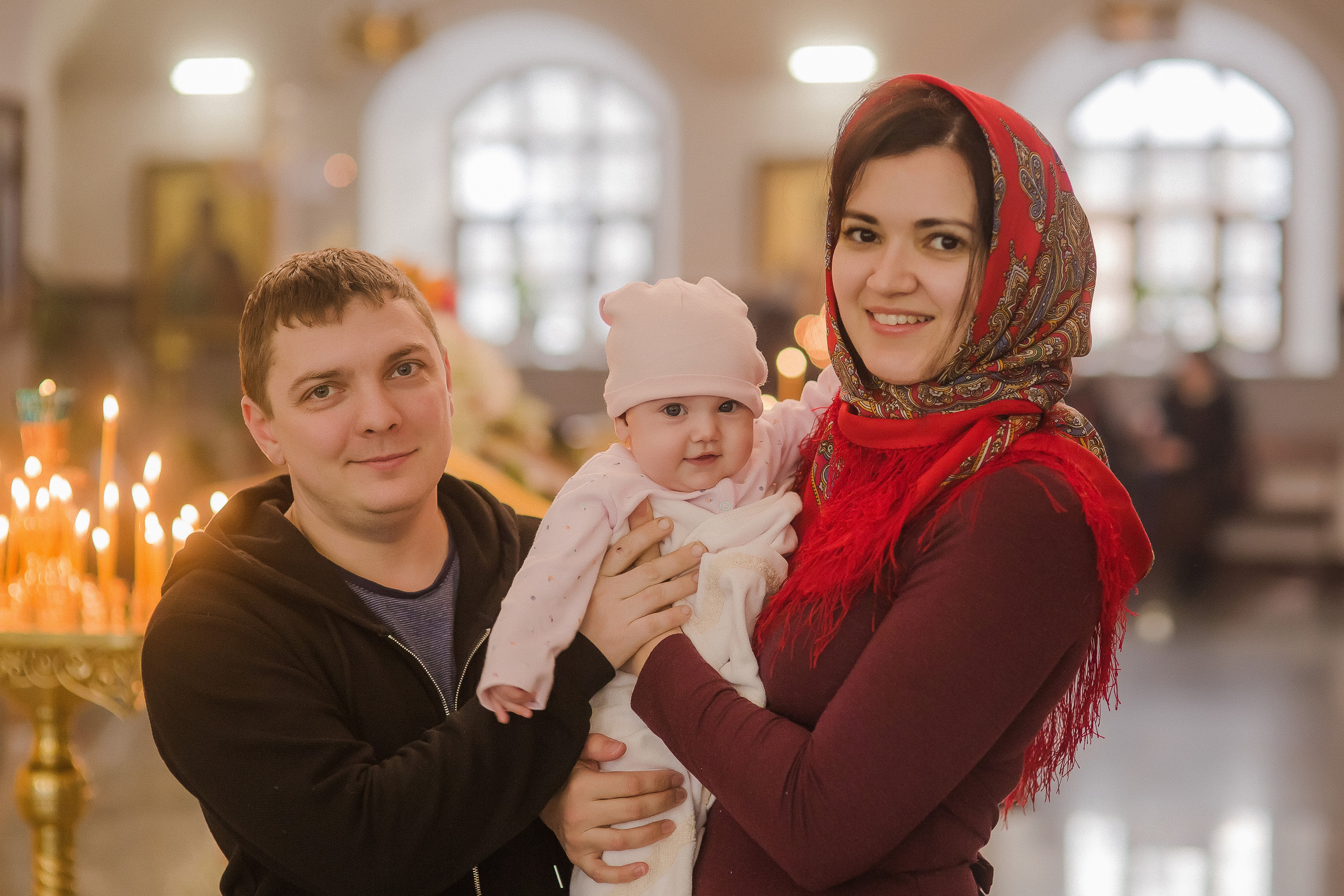 Крещение Вероники. Храм Веры, Надежды, Любови. Семейный фотограф в Сургуте