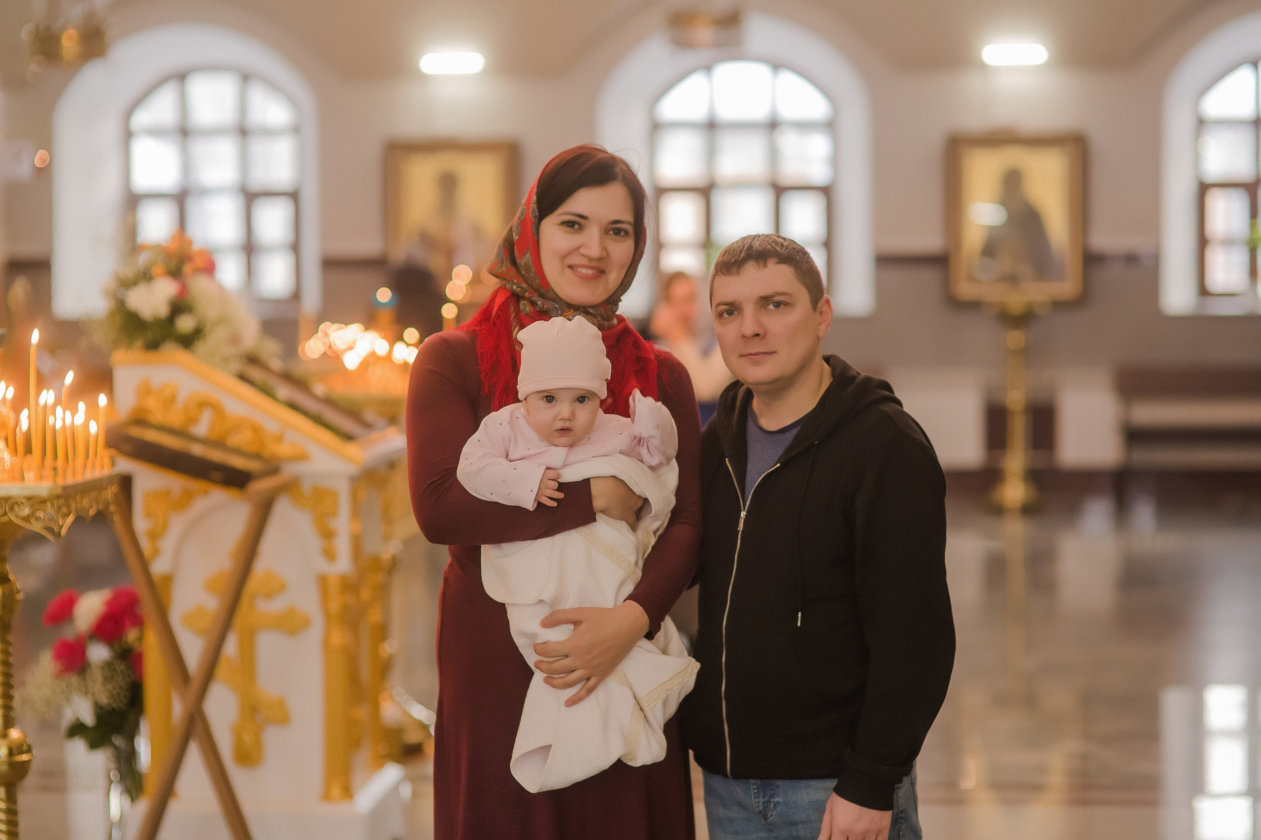 Крещение Вероники. Храм Веры, Надежды, Любови. Семейный фотограф в Сургуте