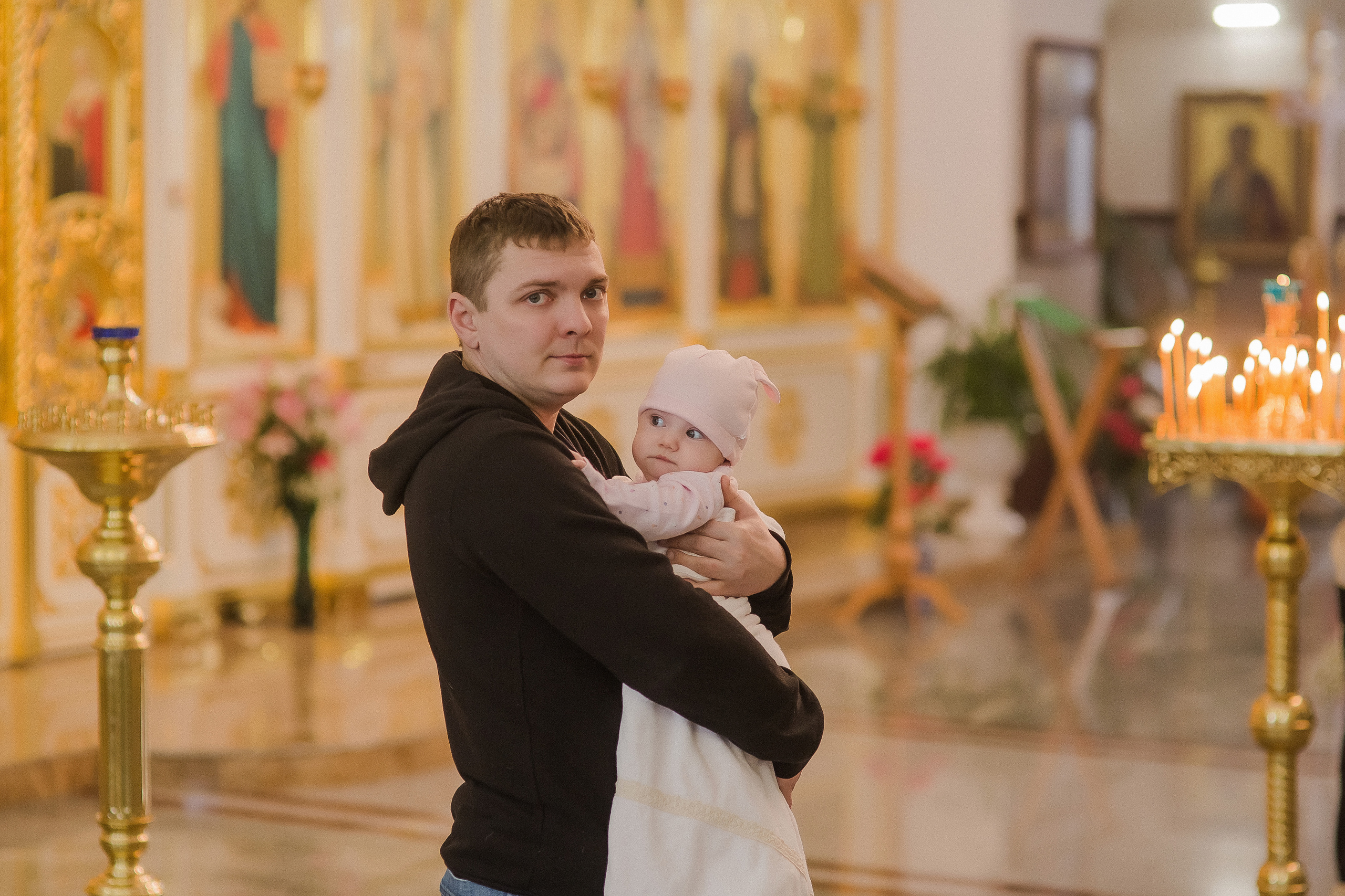 Крещение Вероники. Храм Веры, Надежды, Любови. Семейный фотограф в Сургуте
