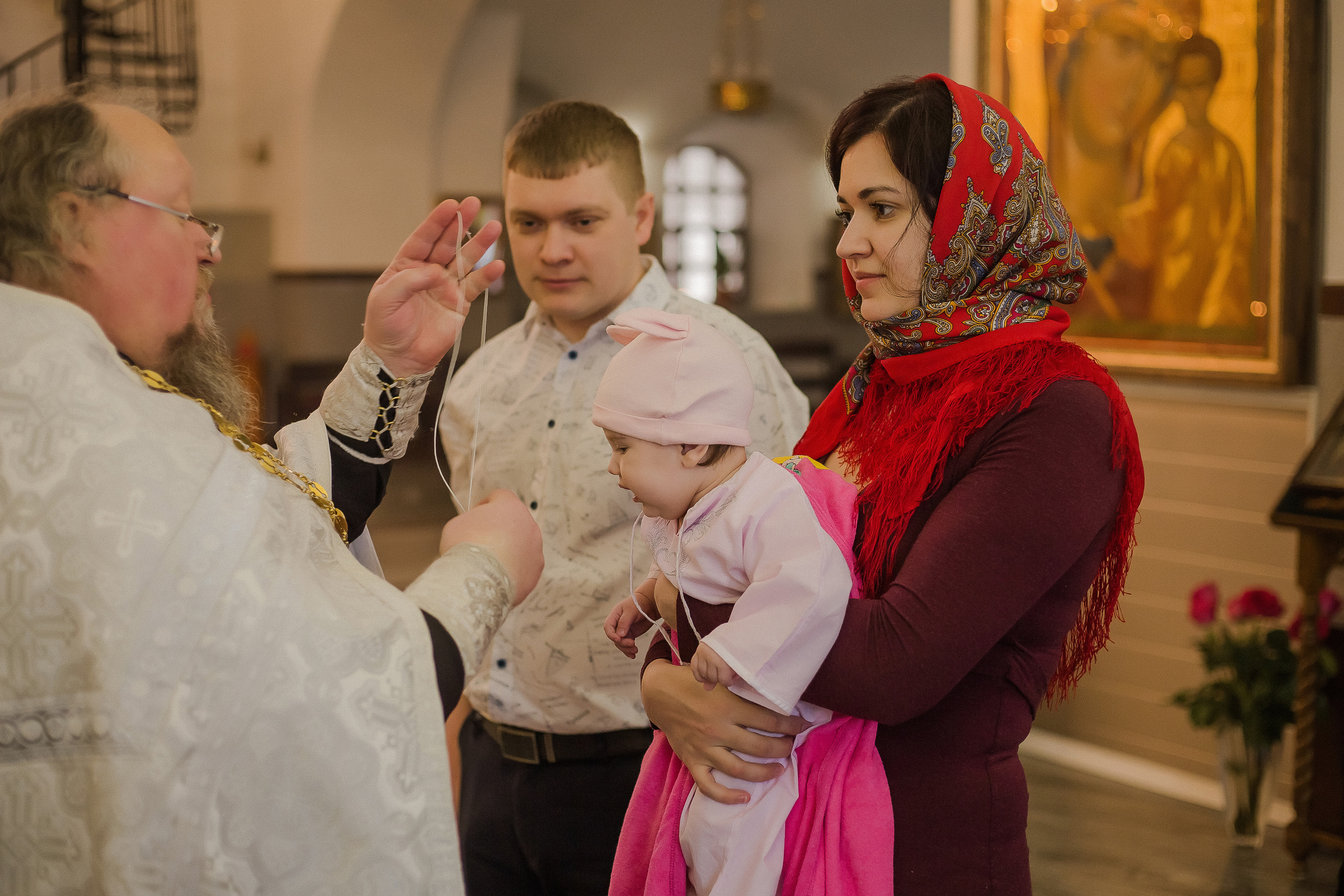 Крещение Вероники. Храм Веры, Надежды, Любови. Семейный фотограф в Сургуте