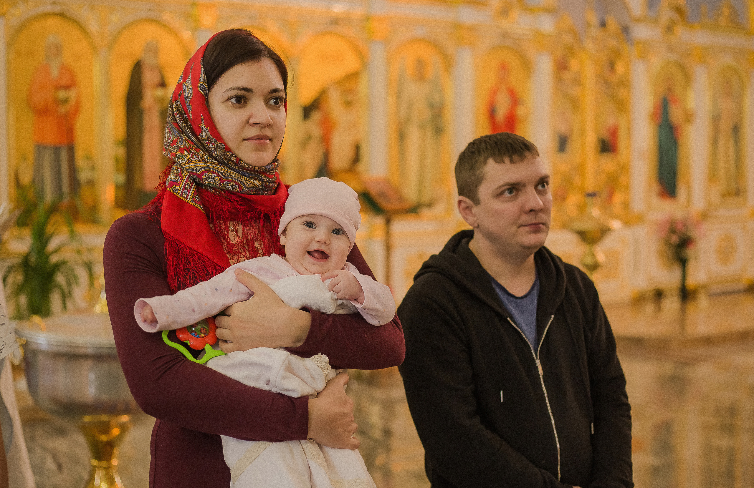 Крещение Вероники. Храм Веры, Надежды, Любови. Семейный фотограф в Сургуте