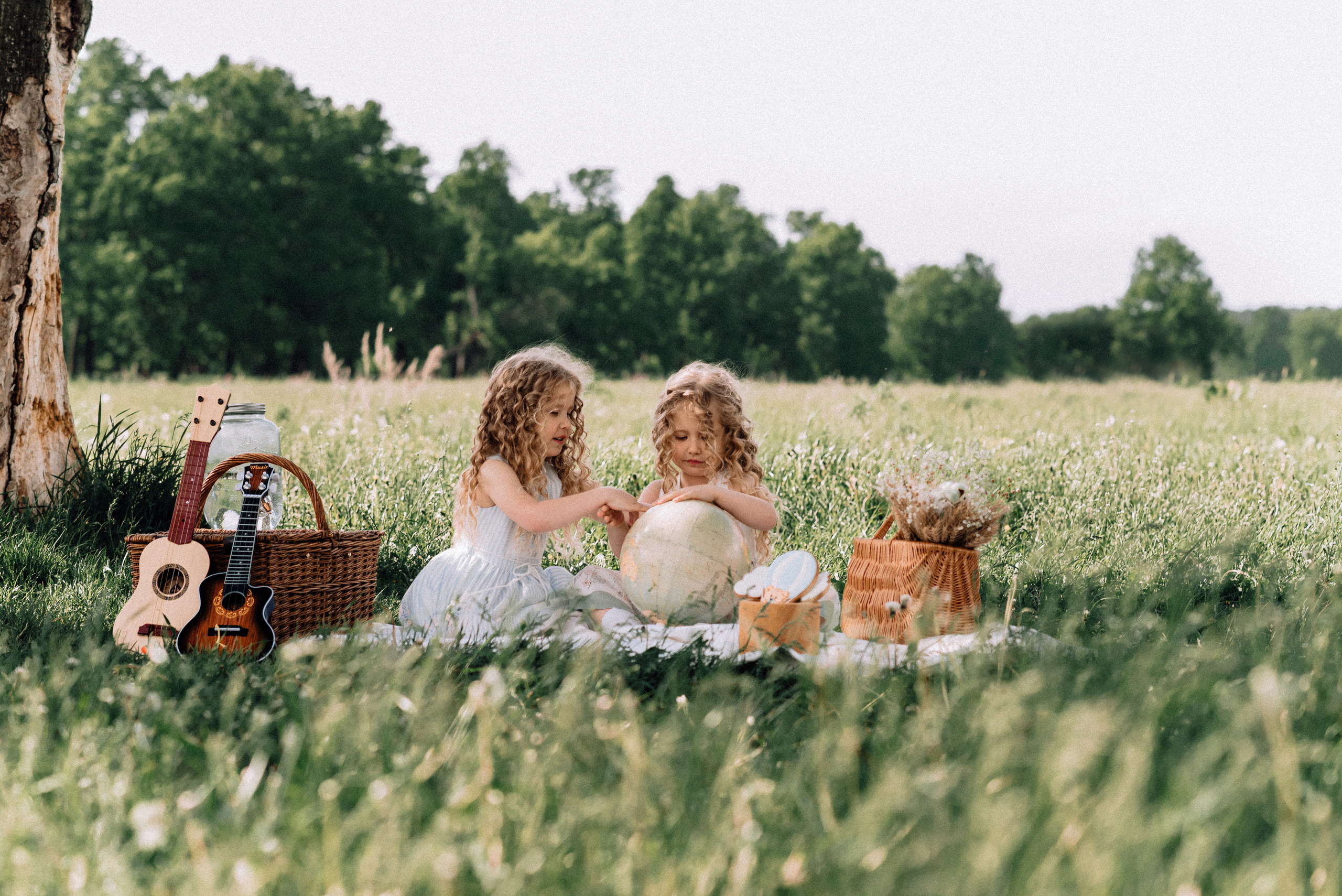 Полёт на воздушном шаре. Приключения Майи и Евы. Детский и семейный фотограф Катерина Мишина