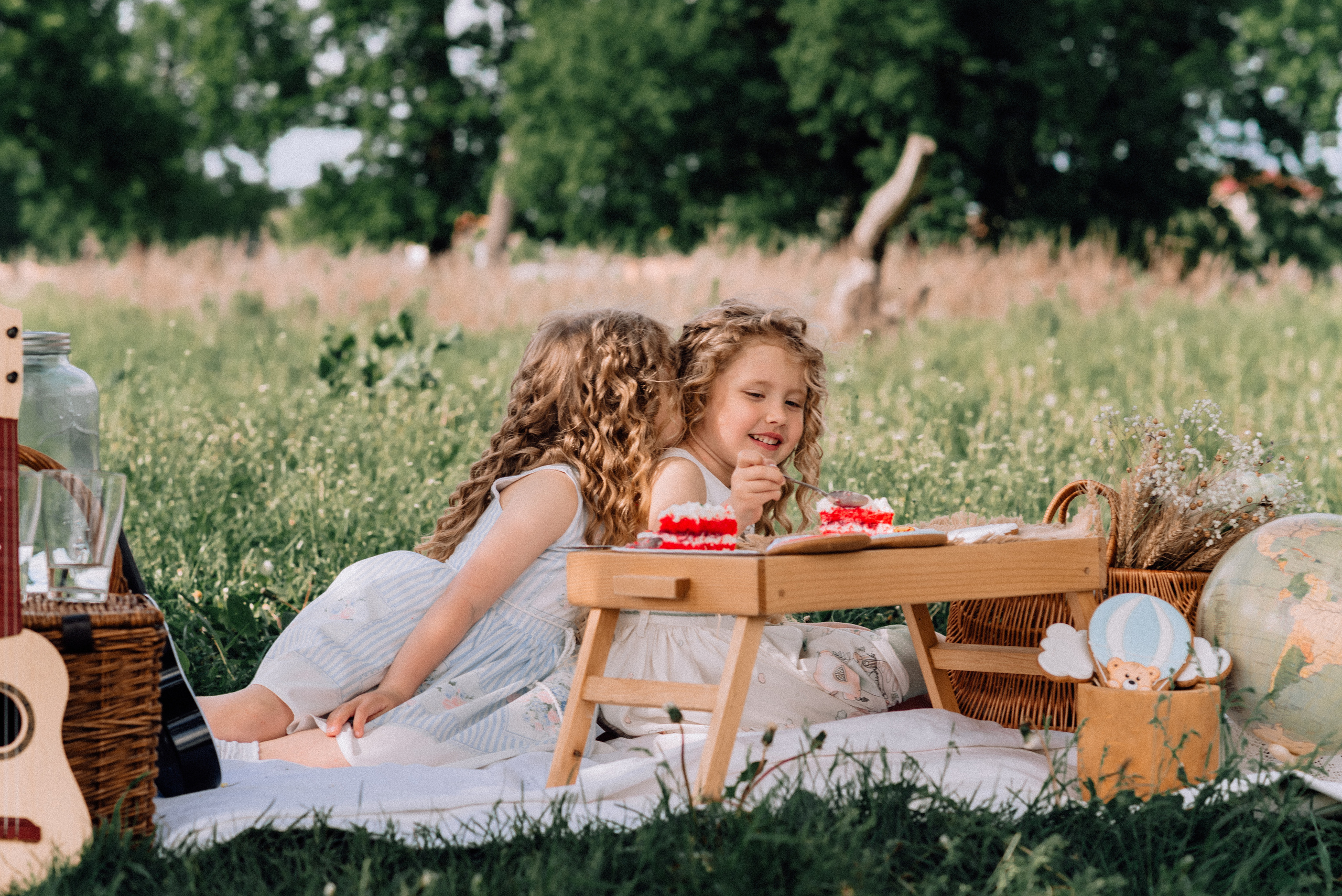 Полёт на воздушном шаре. Приключения Майи и Евы. Детский и семейный фотограф Катерина Мишина