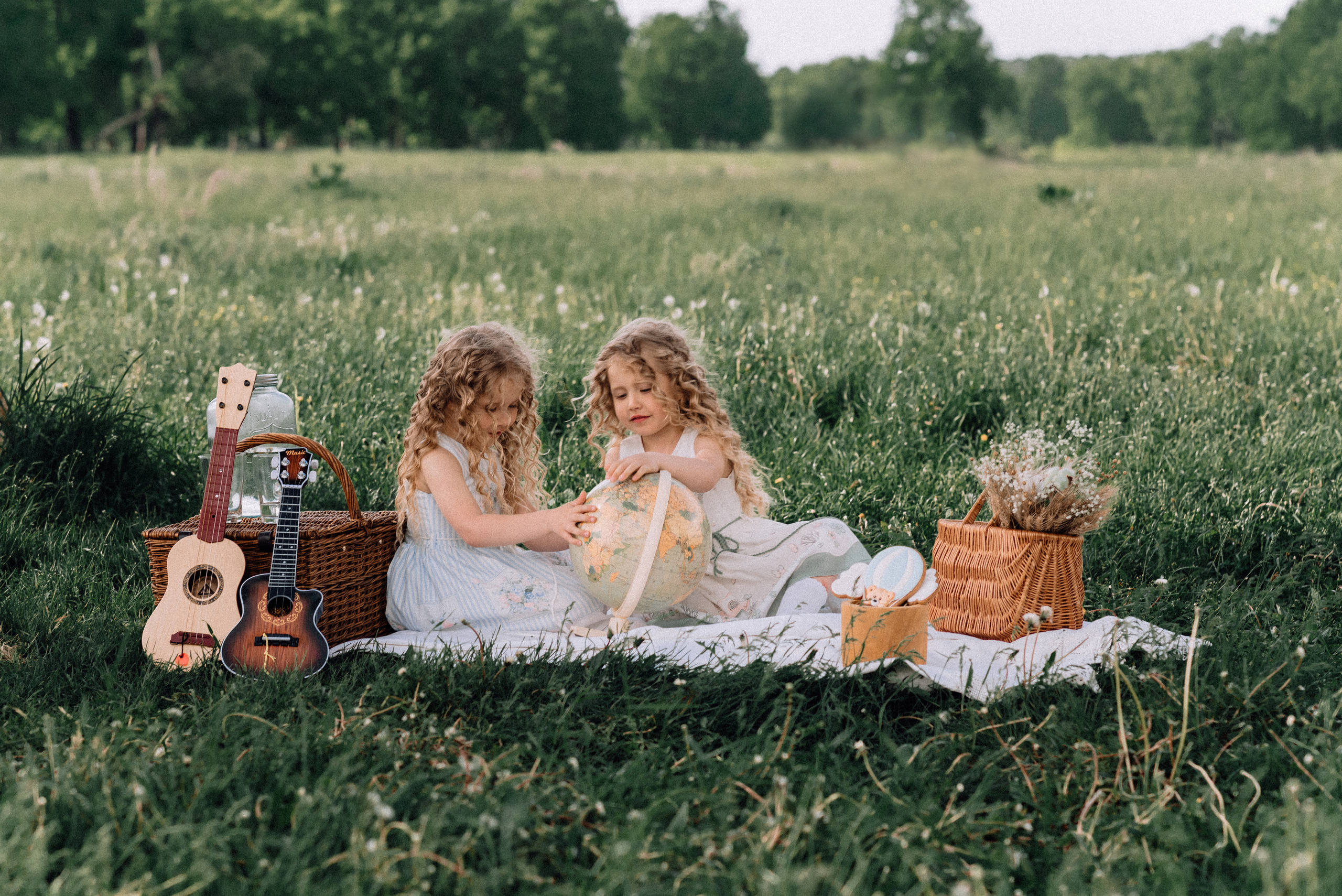 Полёт на воздушном шаре. Приключения Майи и Евы. Детский и семейный фотограф Катерина Мишина