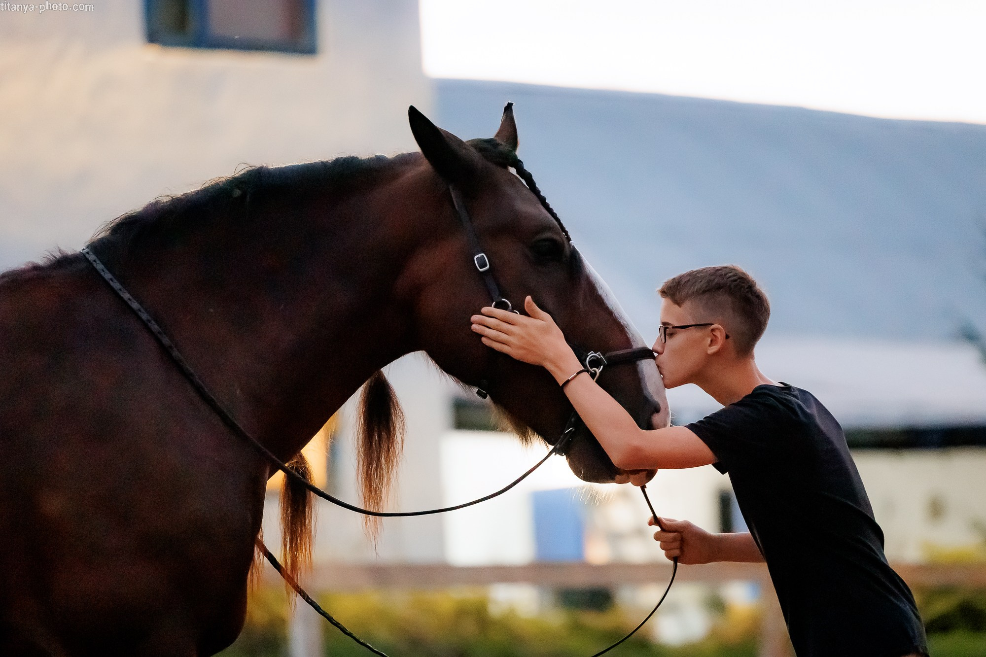 Закатная семейная фотосессия: про Настю и её дружную семью. Фотограф собак, фотограф-анималист Аня Титова (Titanya). Москва
