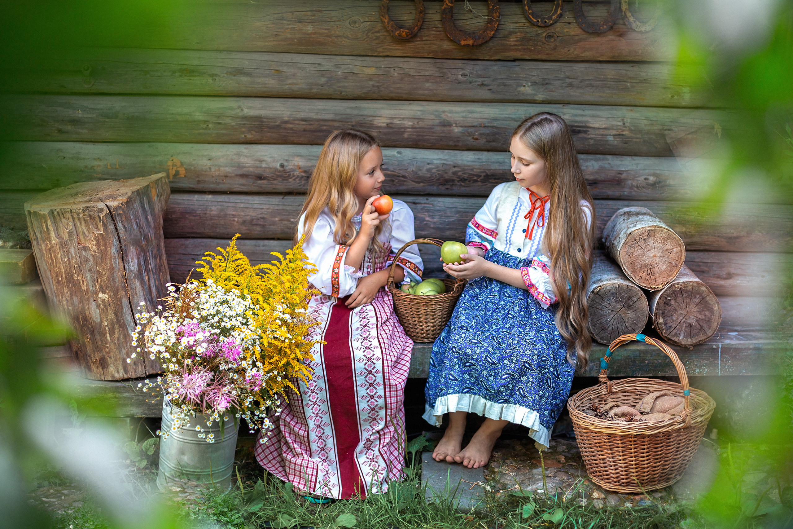 Деревенский стиль, детский портрет. Профессиональный фотограф, фотохудожник, видеограф из Москвы