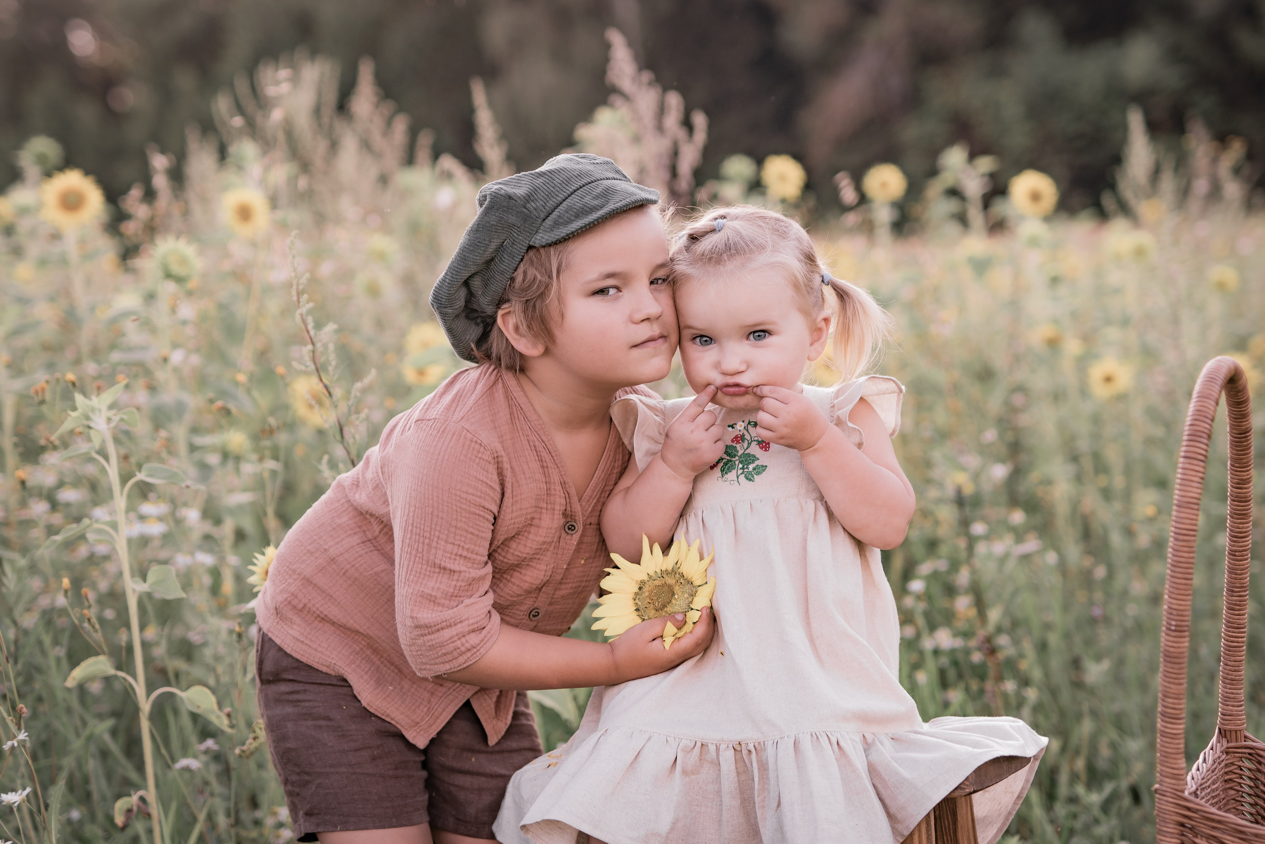 Прогулка с подсолнухами. Семейный фотограф Ефремова Виктория