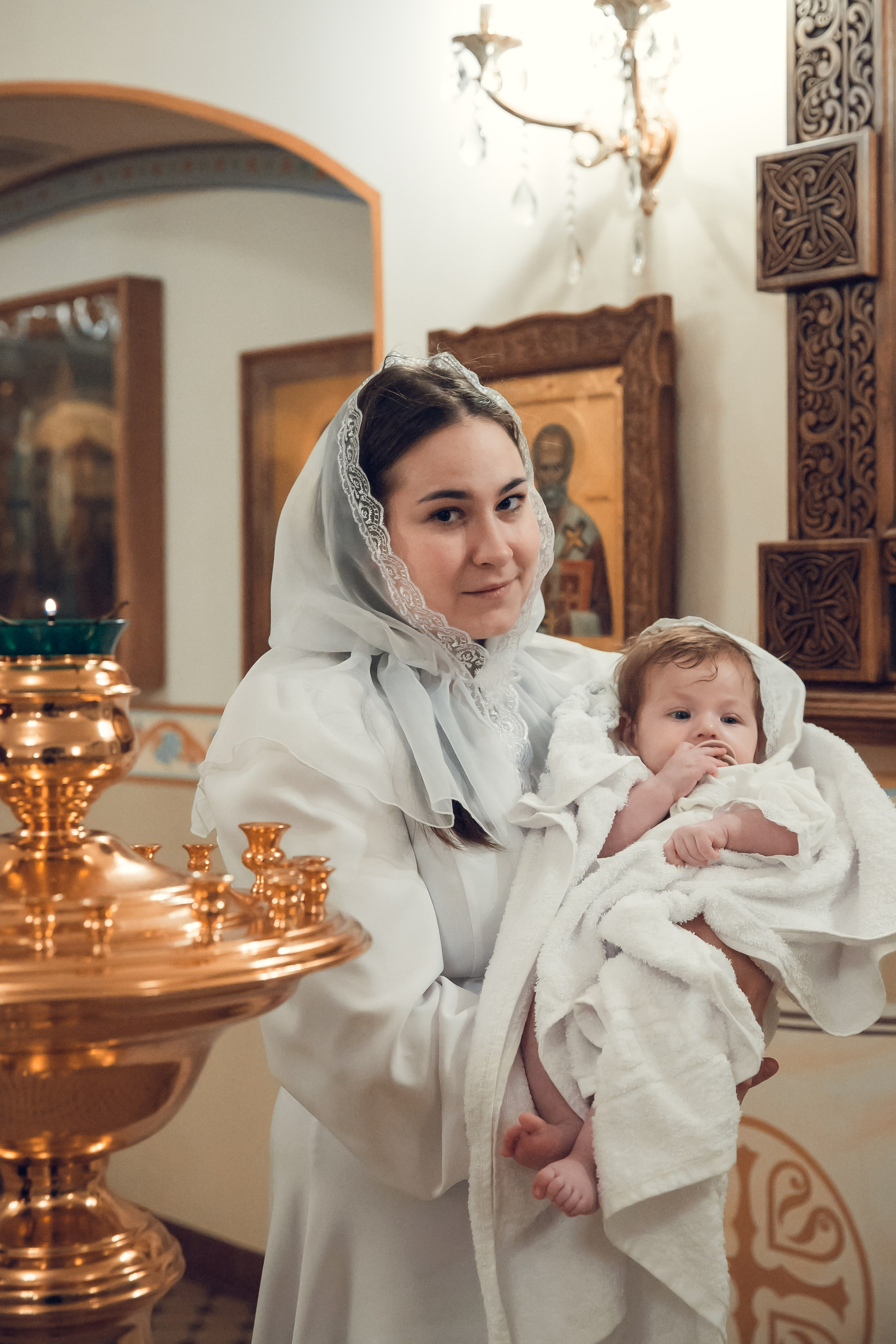 Крещение Полины. Фотограф на крещение в Рязани. Семейный фотограф