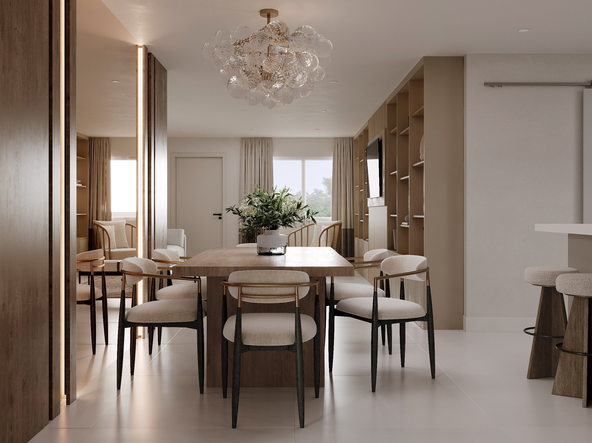 Kitchen/living/Maiami/Florida. Solovets visualization