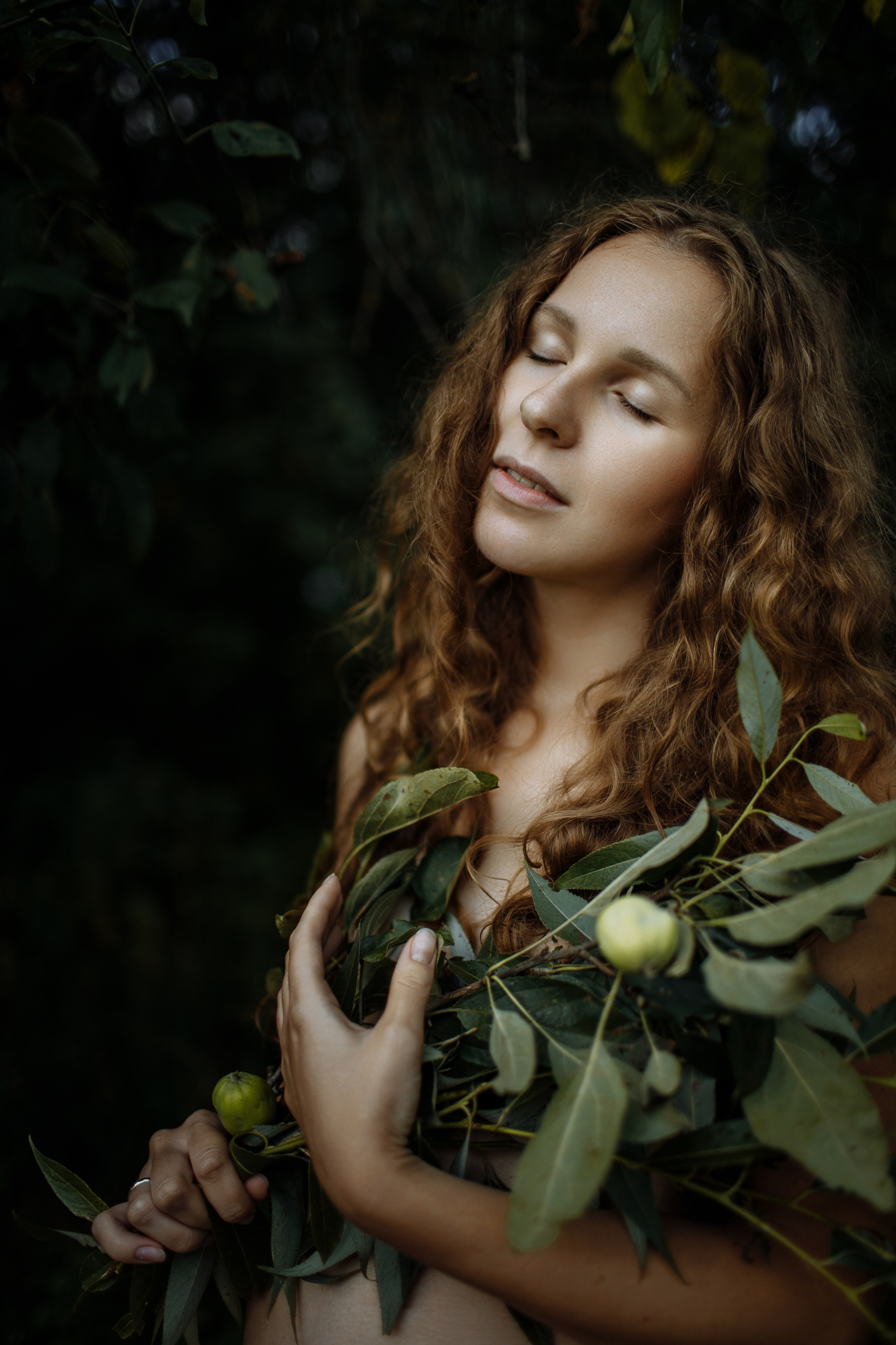 фотосессия с яблоками