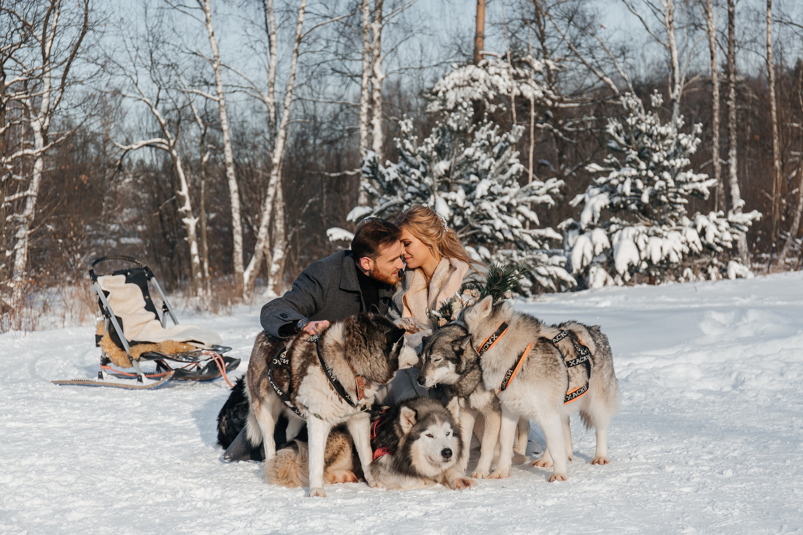 Свадебная фотосессия зимой. Фото Радости. Свадебный и семейный фотограф в Москве Юлия Самойлова