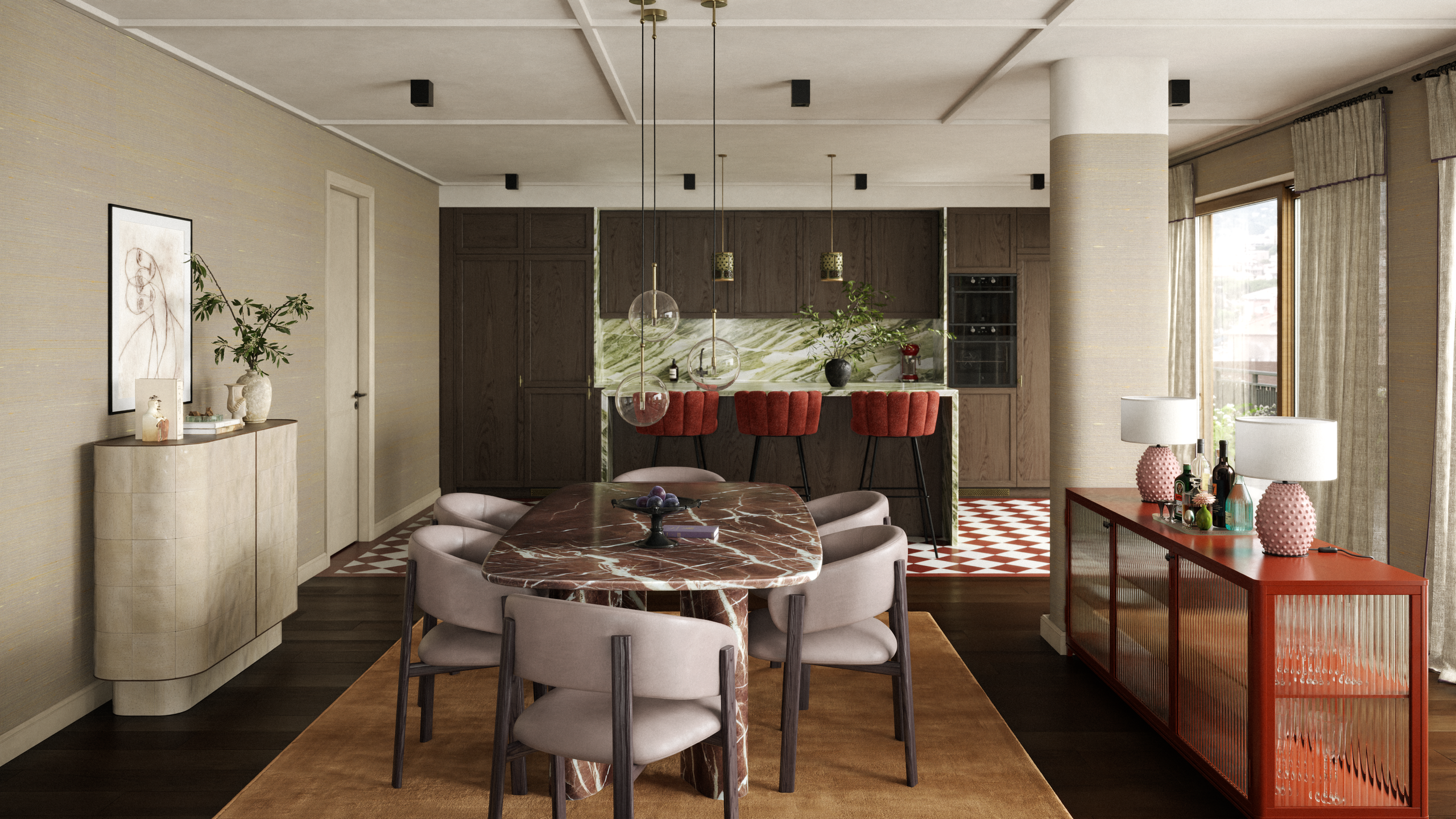 Uno Design Studio. Bordigera. Визуализатор интерьеров Ольга Заневская