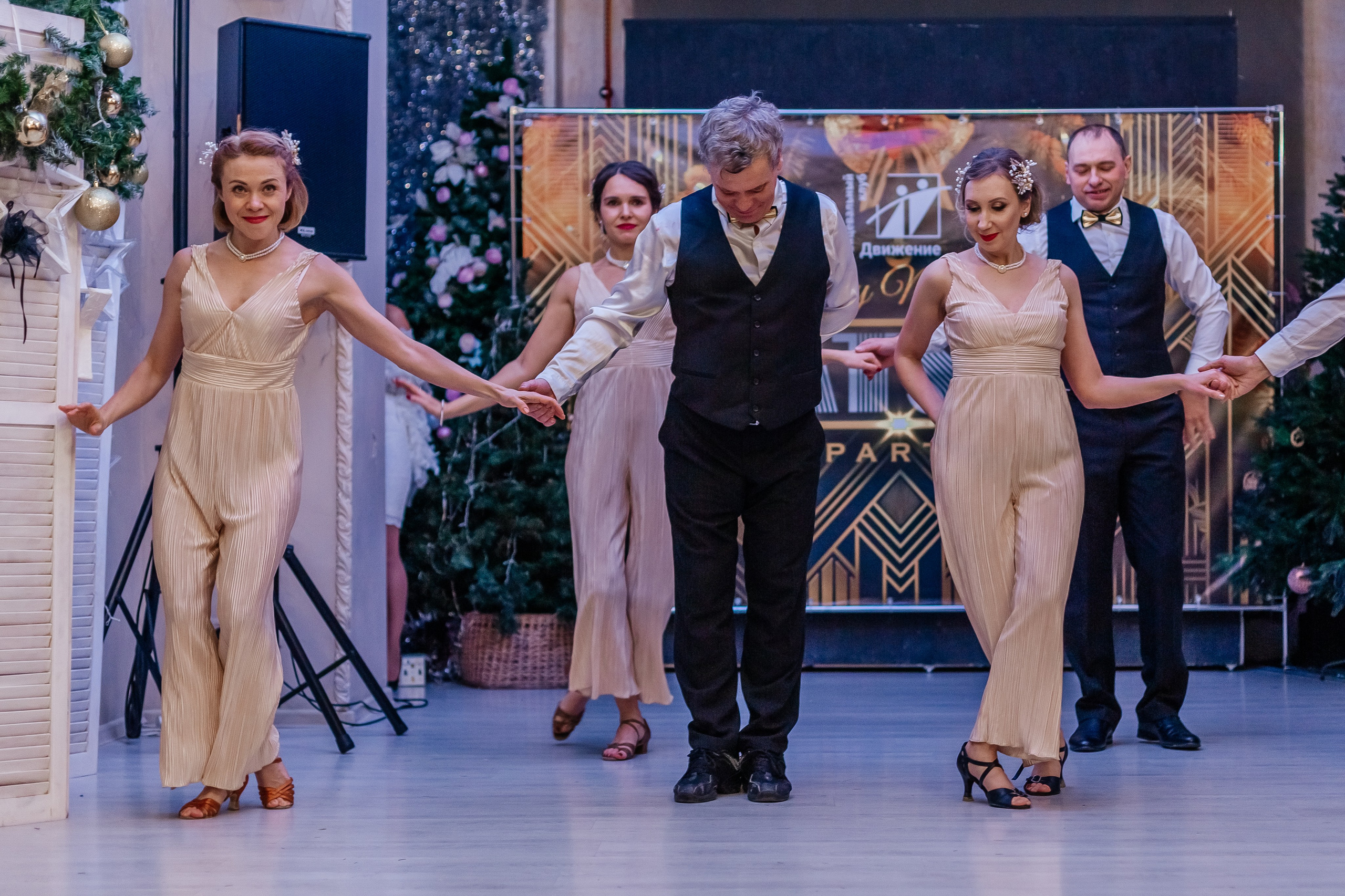 Новогодняя танцевальная хастл-вечеринка в стиле Гетсби. Фотограф Краснодар Марго Хелбен