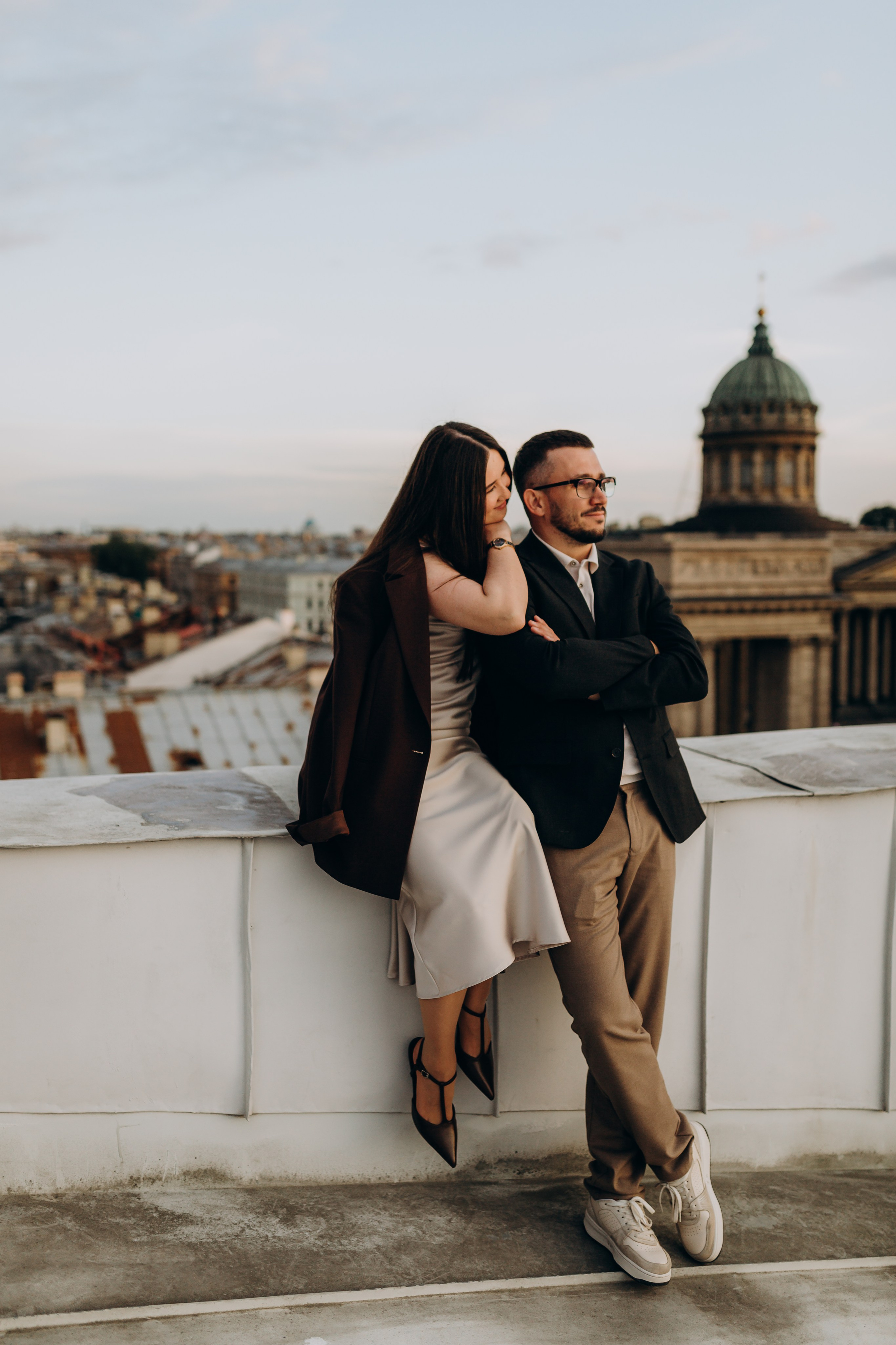 LoveStory на крышах Питера. Фотограф Санкт-Петербург Князева Елизавета