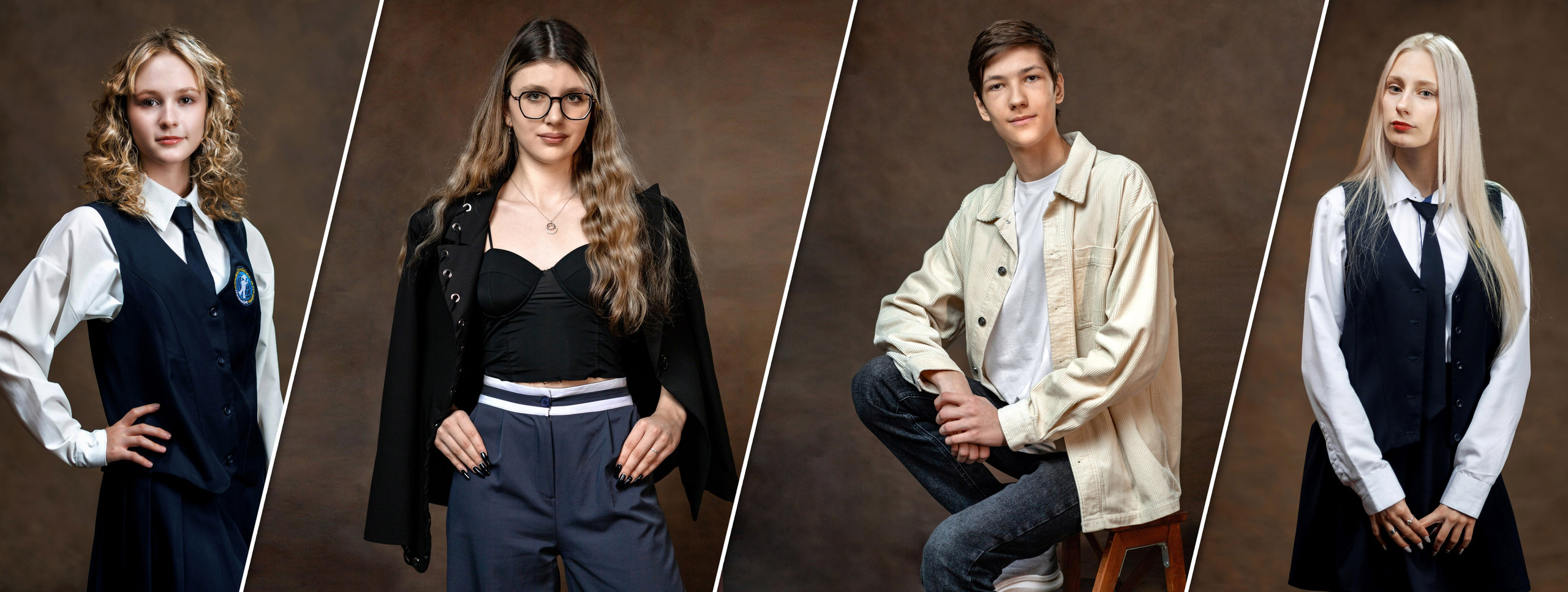 Портрет на коричневом холсте. Правильный Выпускной Альбом