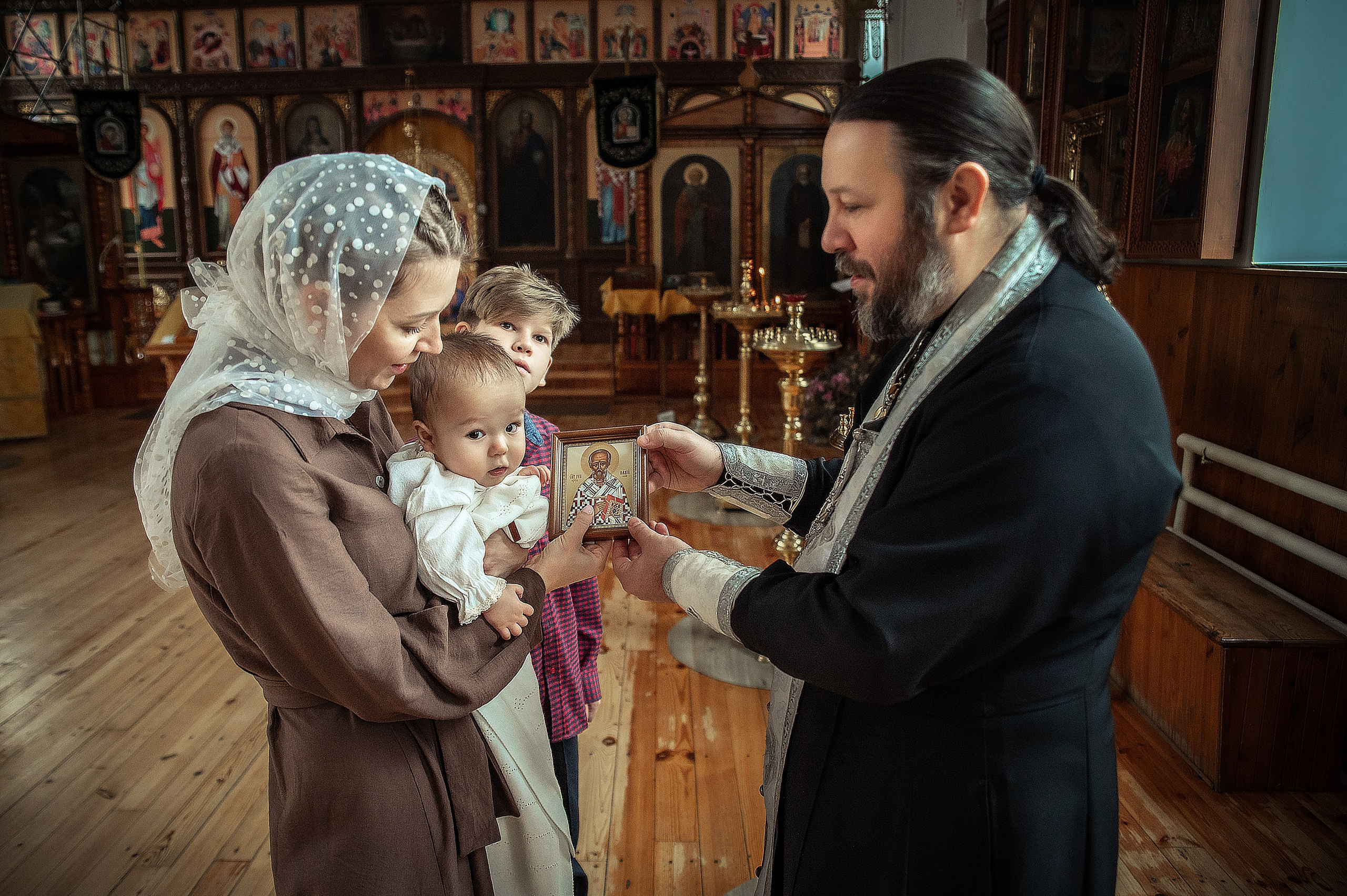 Таинство Крещения Геннадия, Храм Николая Чудотворца Краснослободск. Церковный, семейный и репортажный фотограф Волгоград, Волжский