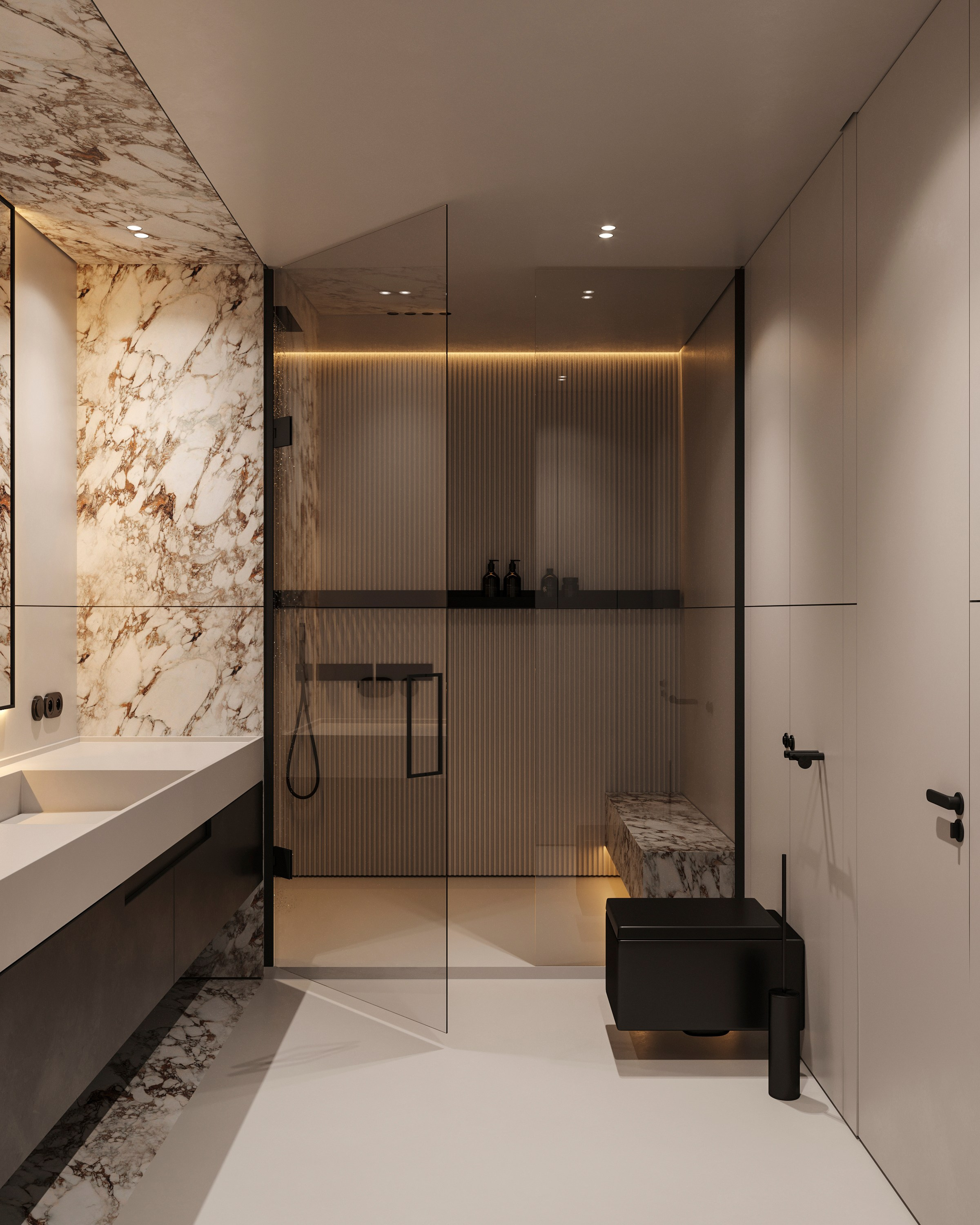 GOLD MARBLE | DESIGNER ANNE KIREEVA. Interior Visualization by Valerie Stetyukevich