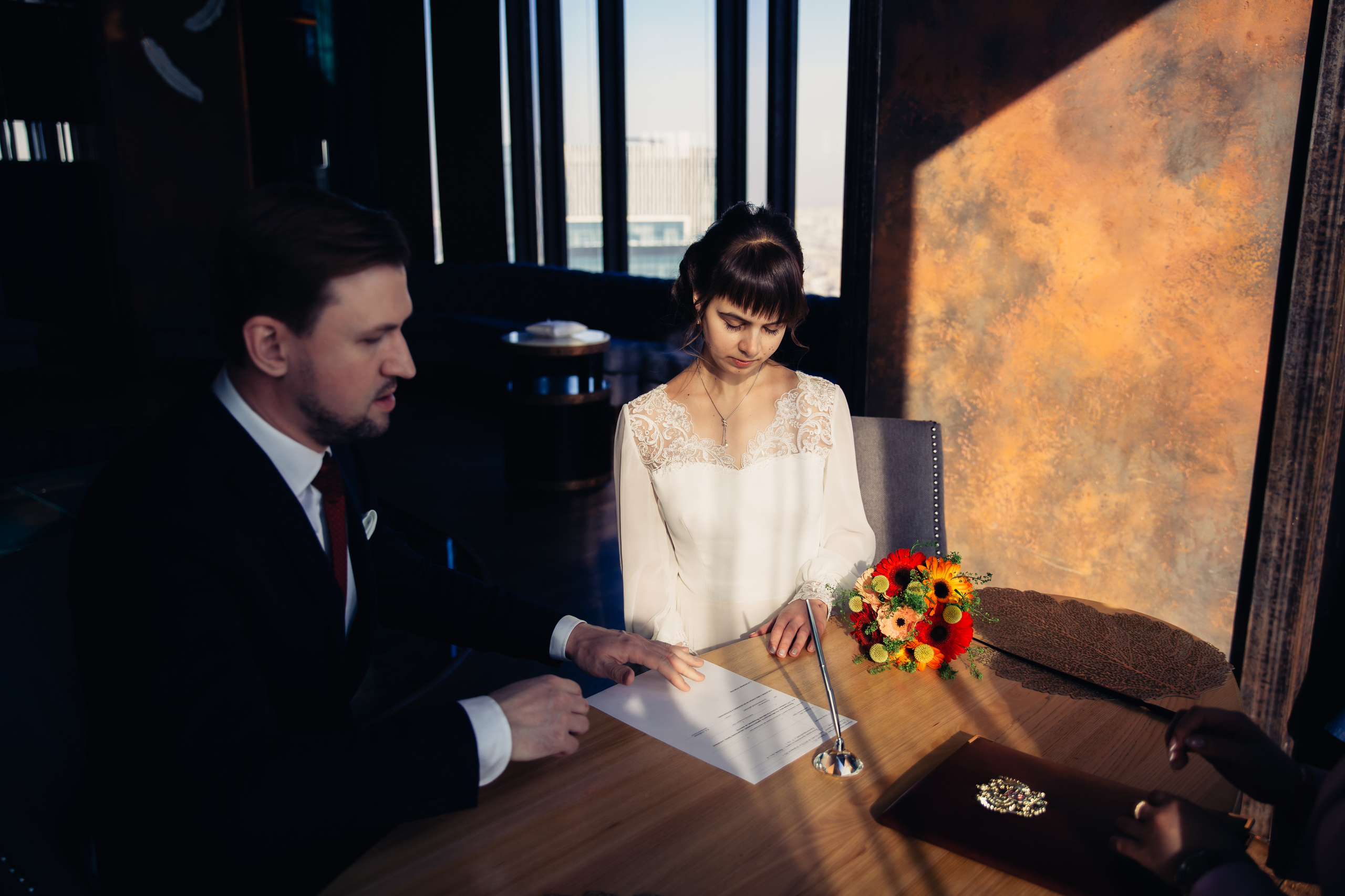 Ольга и Евгений — площадка для бракосочетаний в ОКО. Фотограф в Москве Наталья Спиридонова