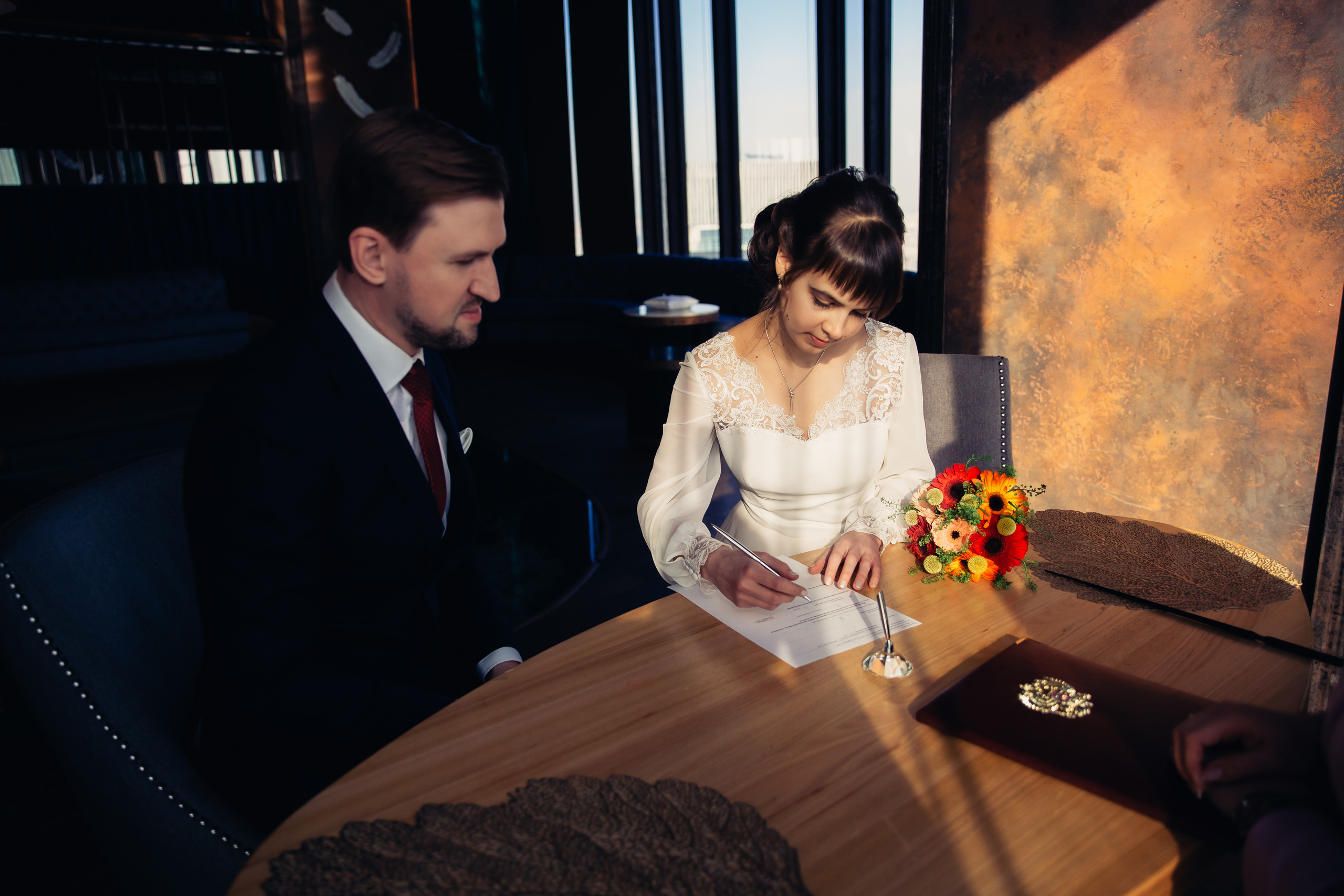 Ольга и Евгений — площадка для бракосочетаний в ОКО. Фотограф в Москве Наталья Спиридонова