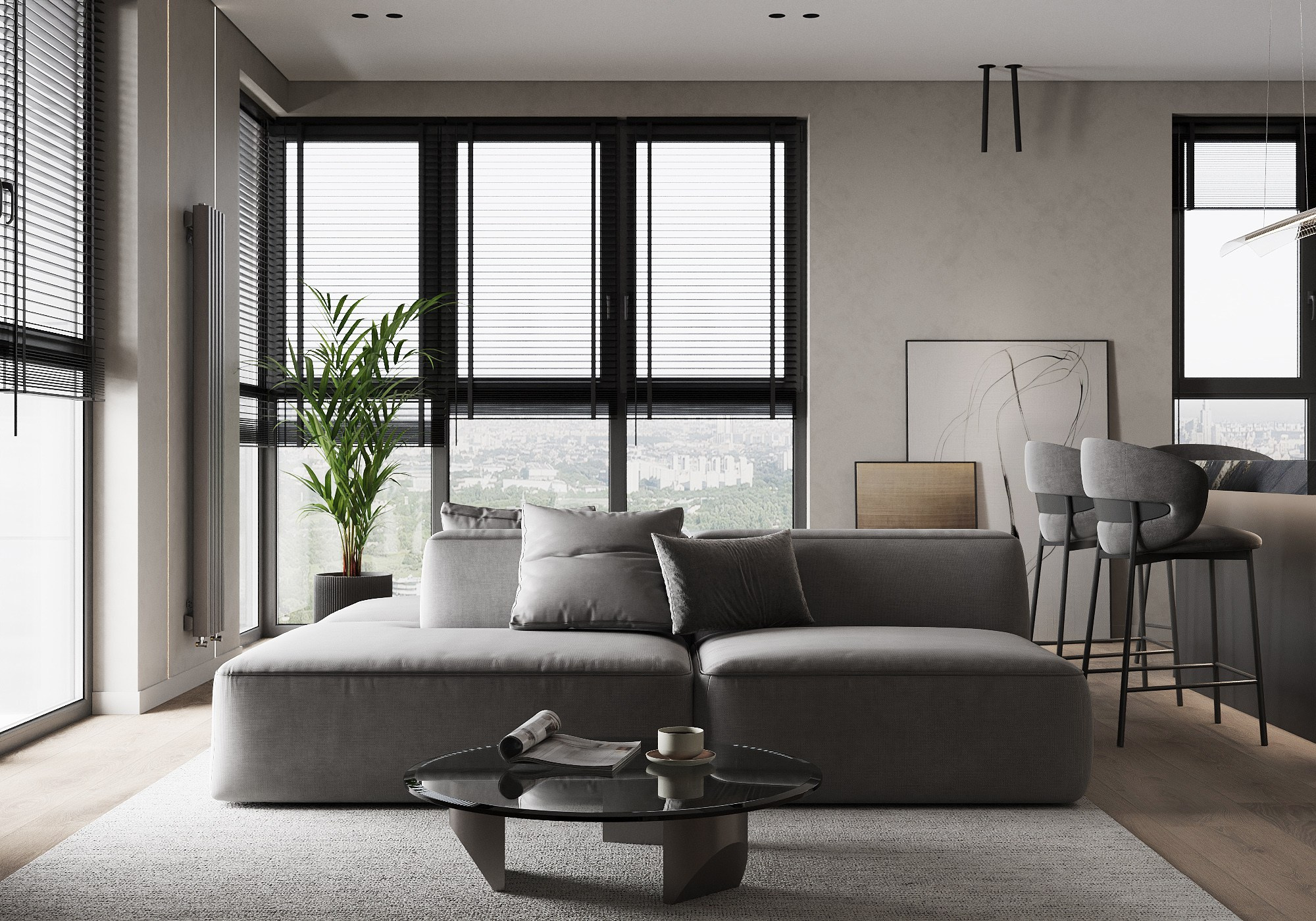 КВАРТИРА UNO 92,9 м². 3D визуализатор интерьера Елена Петрук