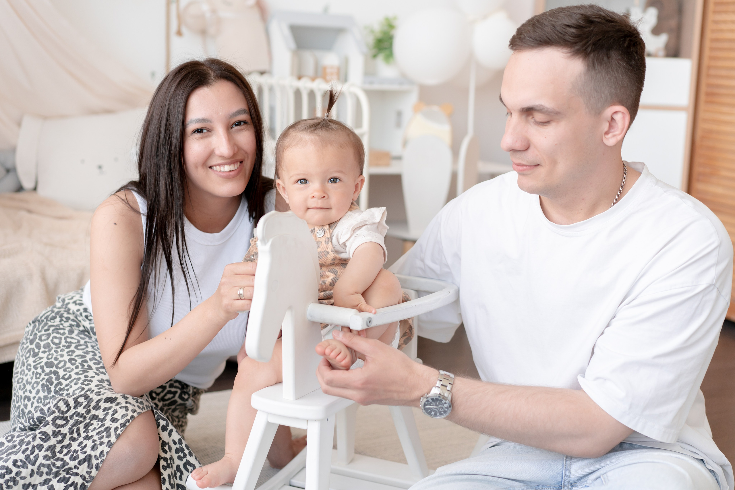Первый день рождения малыша. Детская, семейная фотостудия в Санкт-Петербурге