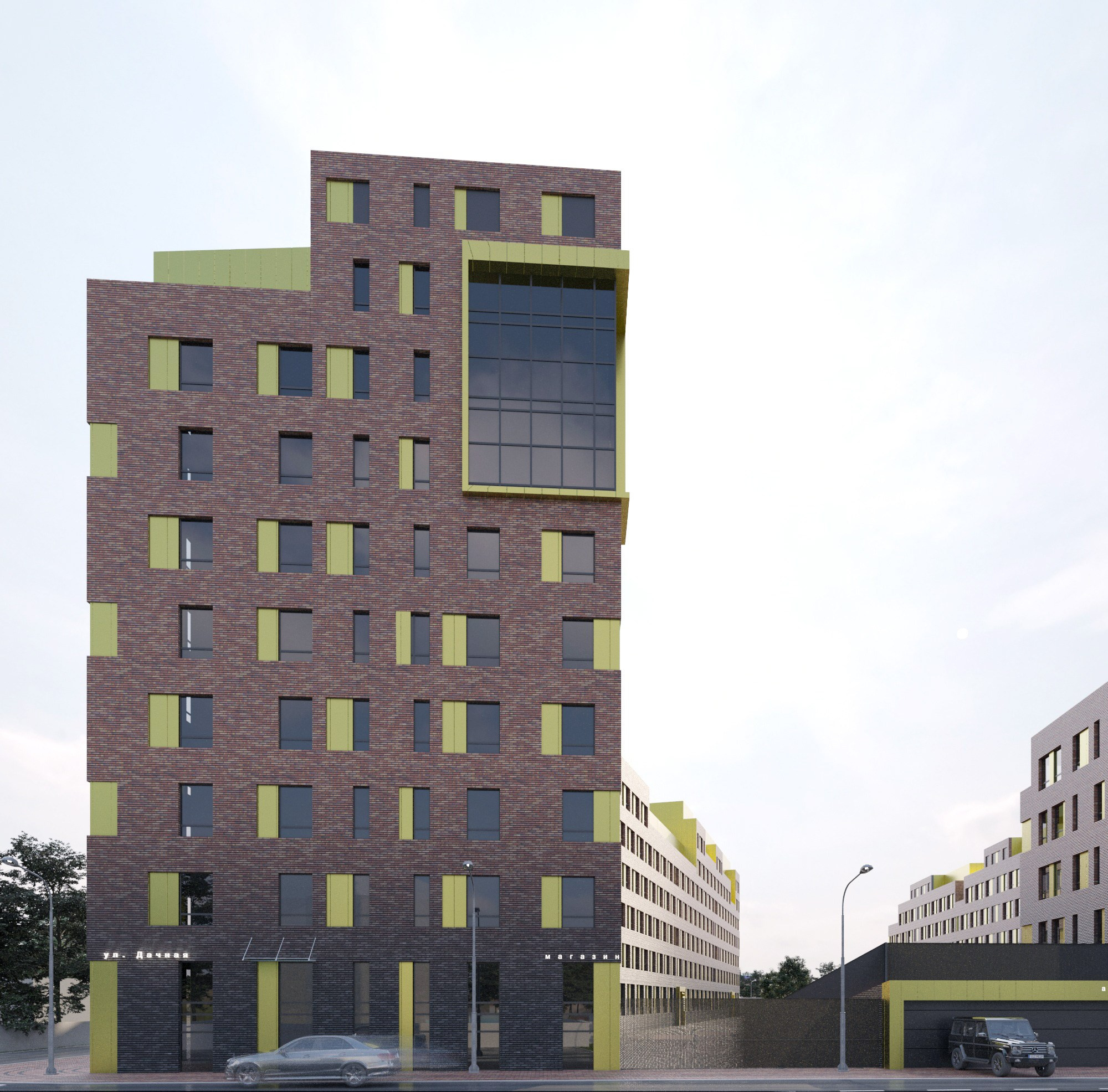 Многоквартирные дома / Dachnaya_GK Вариант 2. SAAS Селиванов Алексей Архитектурная Студия