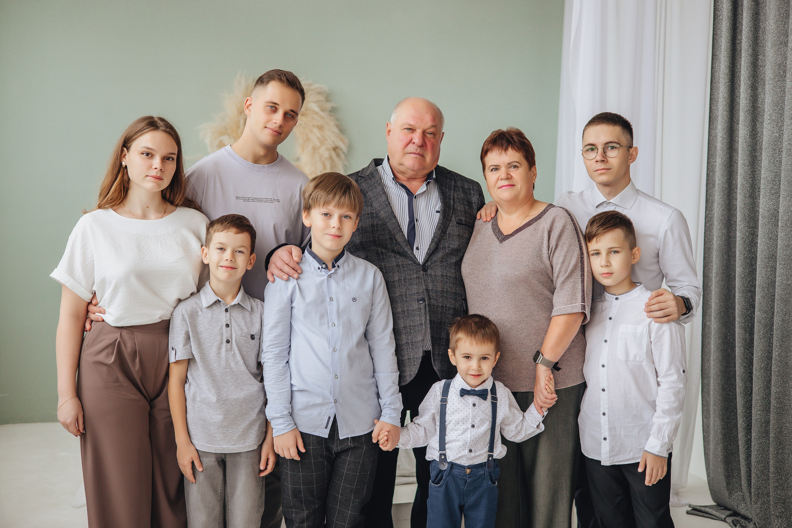 Большая семья. Студия. Свадебный и семейный фотограф Пушкин Царское Село СПБ Питер Санкт-Петербург и Рязань Ольга Козлова