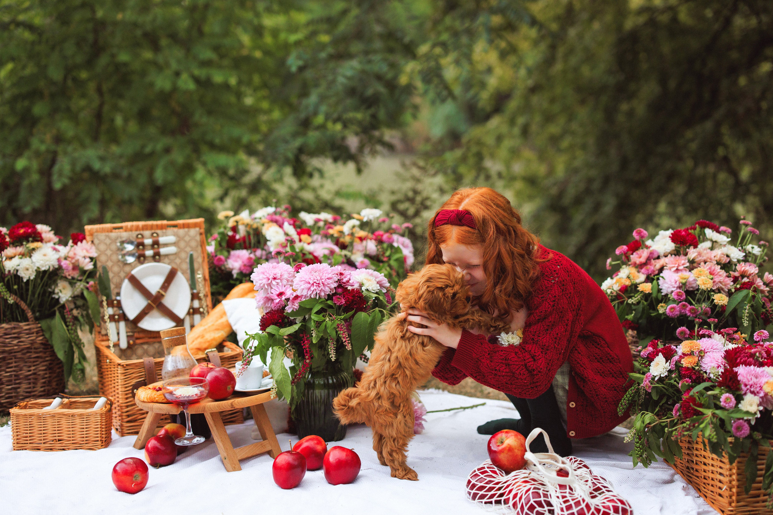 Фотосессия «Пикник», Хризантемы и Яблоки. Семейный и детский фотограф в Краснодаре Анна Трашкова
