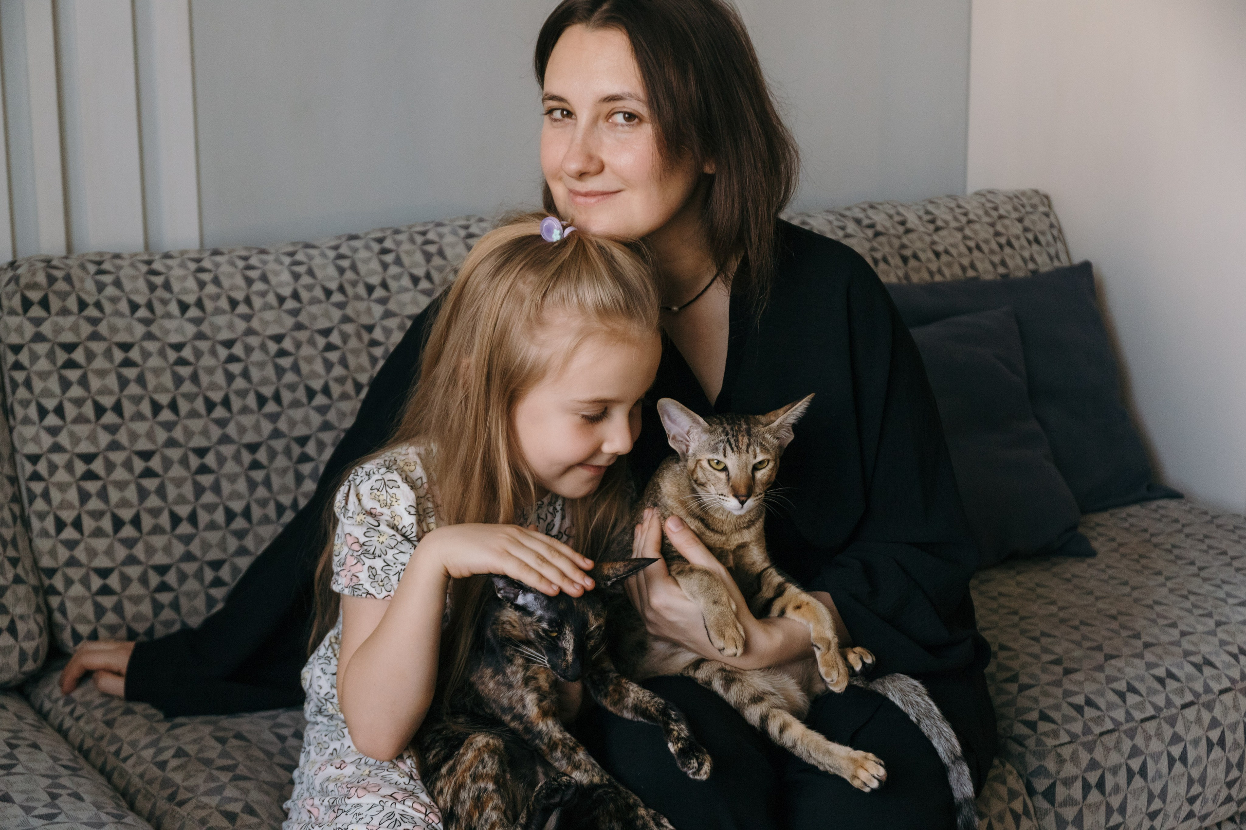 Семья и кошки. Фотограф Елена Балакина (Челябинск)